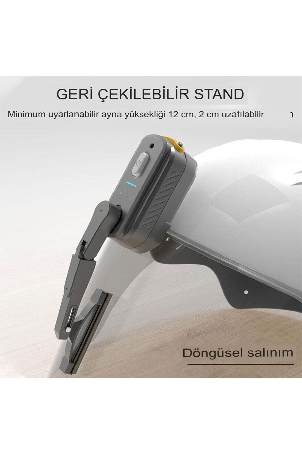 Evrensel Su Geçirmez Kask Silecek 1200 mAh Şarj Edilebilir Motosiklet Kask Cam Silecek