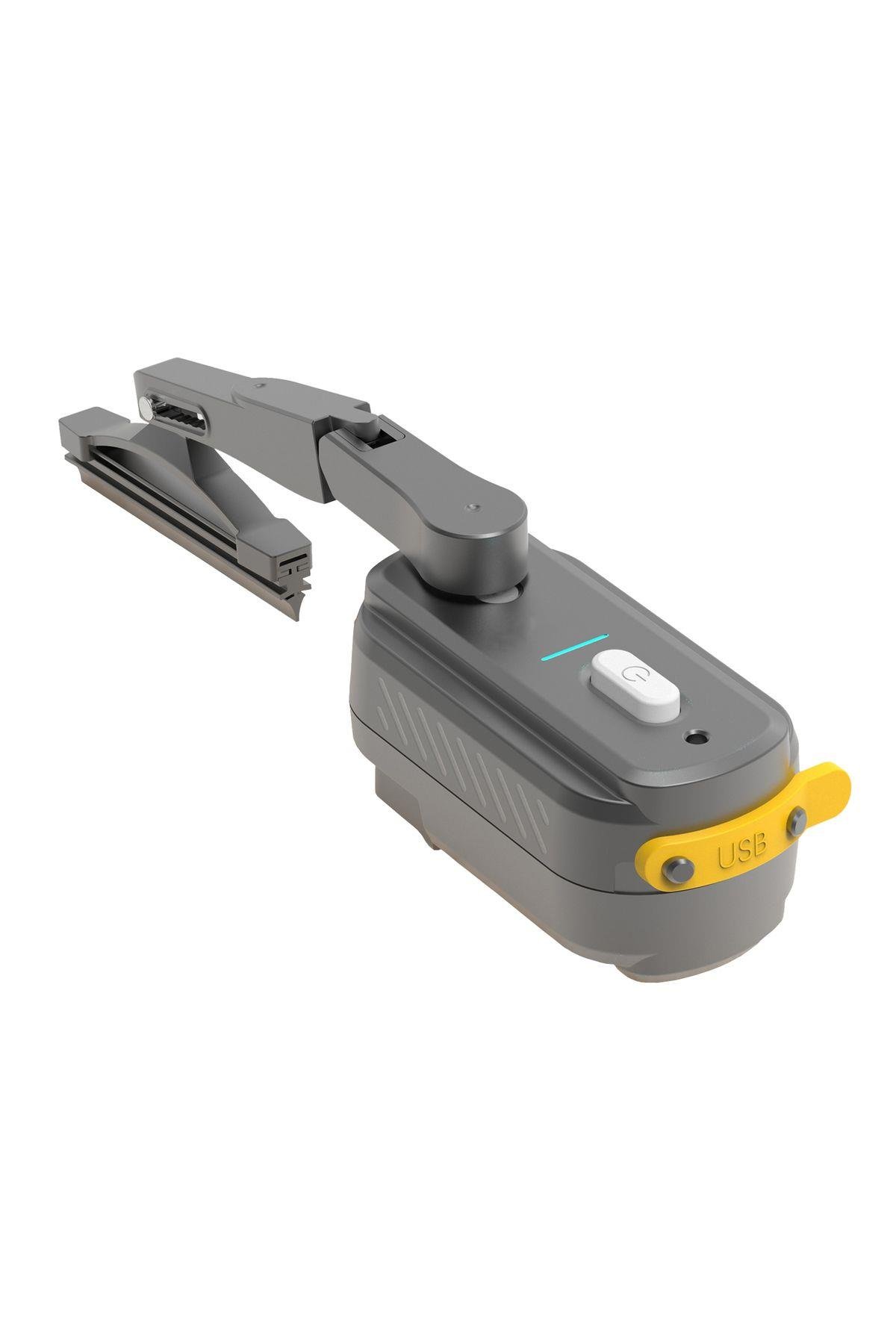 Evrensel Su Geçirmez Kask Silecek 1200 mAh Şarj Edilebilir Motosiklet Kask Cam Silecek