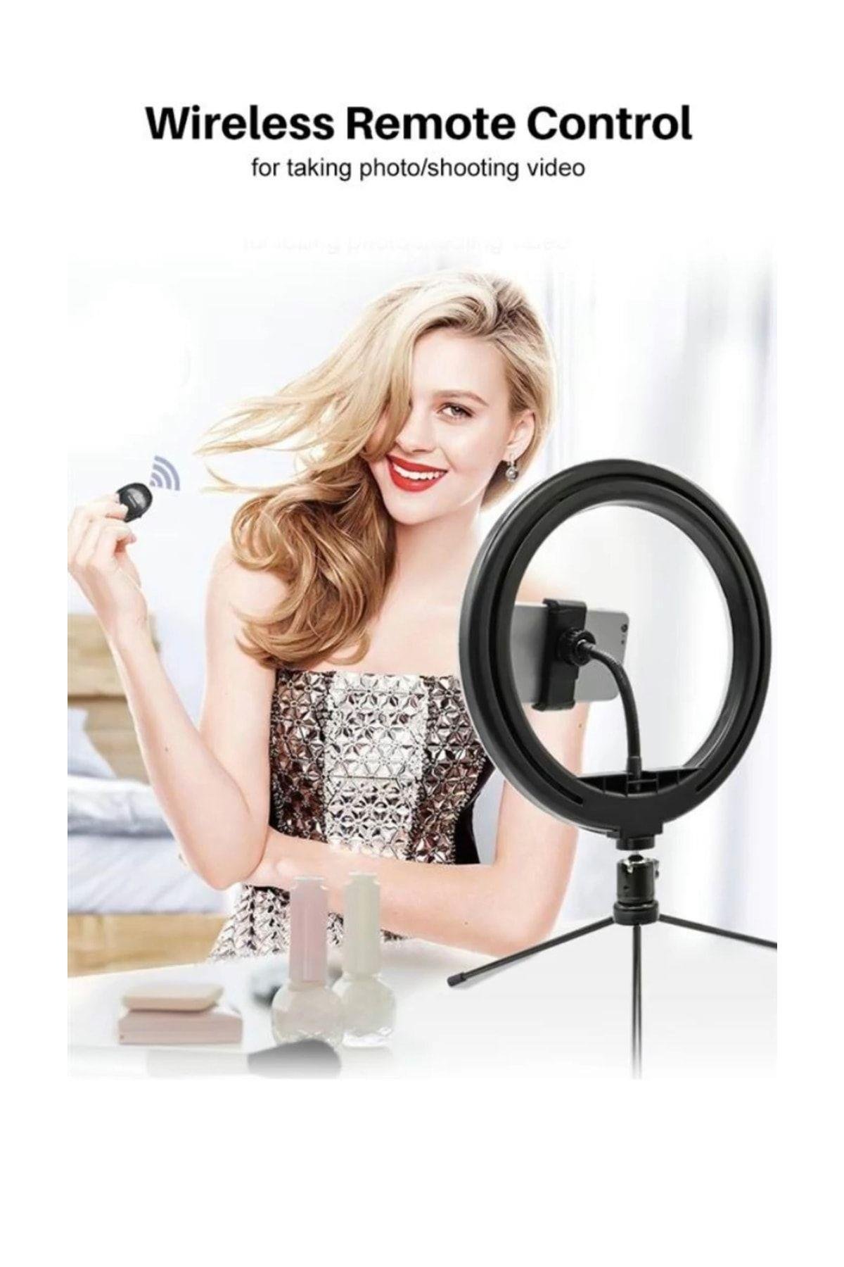 Gimbal Kablosuz Bluetooth Kumanda Selfie Tripod El Monopod dolgu ışığı IOS Android telefon deklanşör
