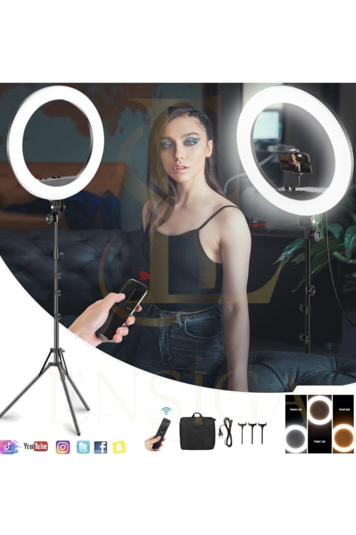 Gimbal Kablosuz Bluetooth Kumanda Selfie Tripod El Monopod dolgu ışığı IOS Android telefon deklanşör