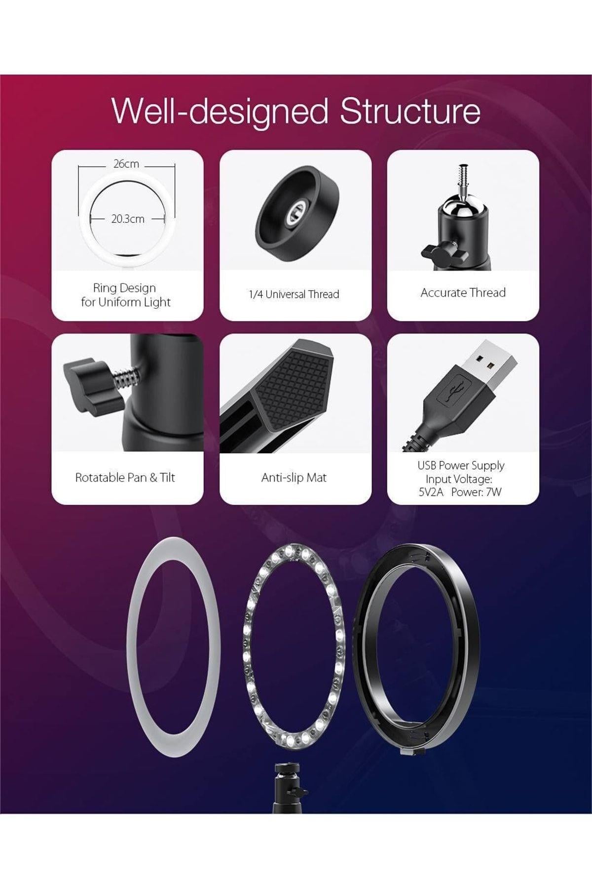 Gimbal Kablosuz Bluetooth Kumanda Selfie Tripod El Monopod dolgu ışığı IOS Android telefon deklanşör
