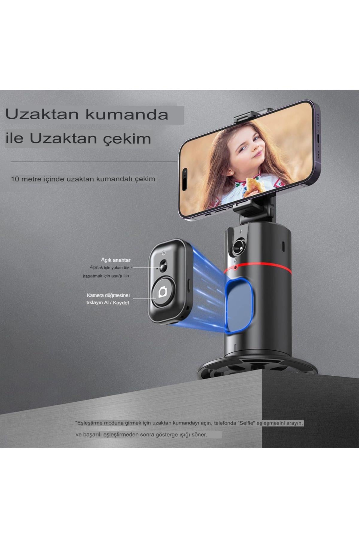 Gimbal Kablosuz Bluetooth Kumanda Selfie Tripod El Monopod dolgu ışığı IOS Android telefon deklanşör