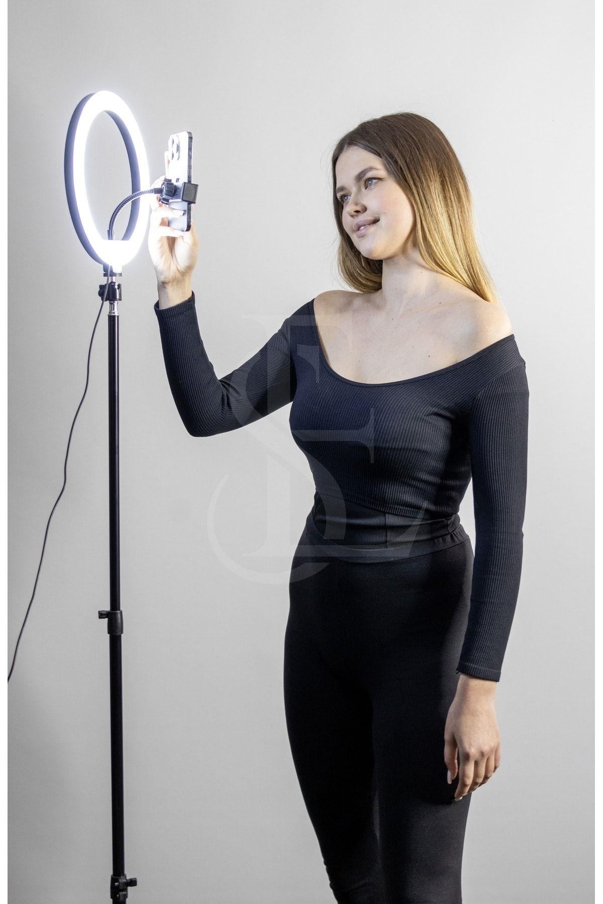Gimbal Kablosuz Bluetooth Kumanda Selfie Tripod El Monopod dolgu ışığı IOS Android telefon deklanşör