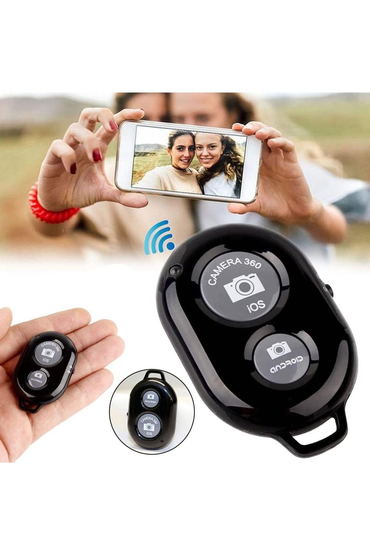 Gimbal Kablosuz Bluetooth Kumanda Selfie Tripod El Monopod dolgu ışığı IOS Android telefon deklanşör