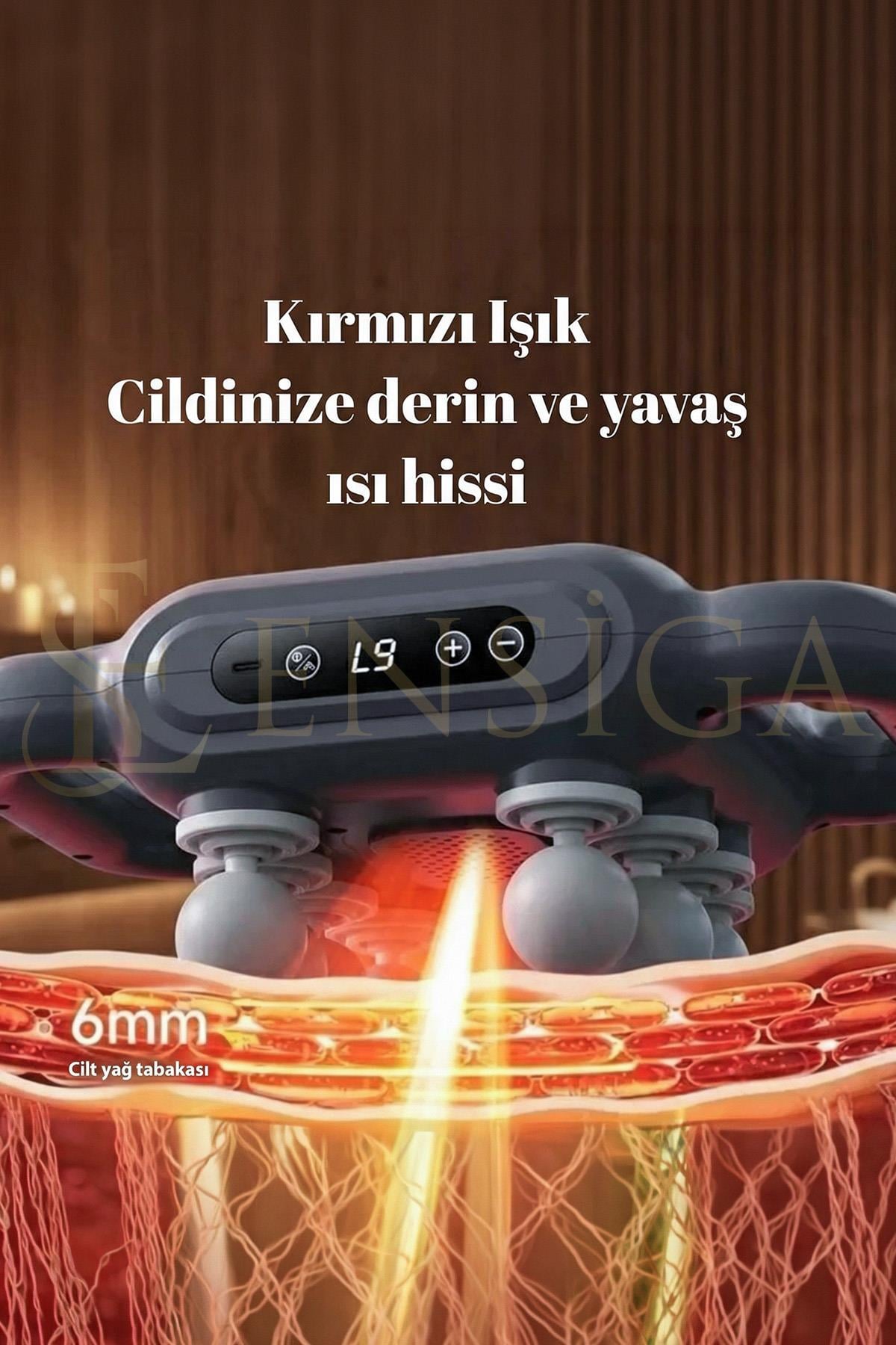 Isıtmalı Çok Başlıklı Elektrikli Masaj Aleti Taşınabilir Boyun Omuz Sırt Masaj Cihazı LED Ekranlı