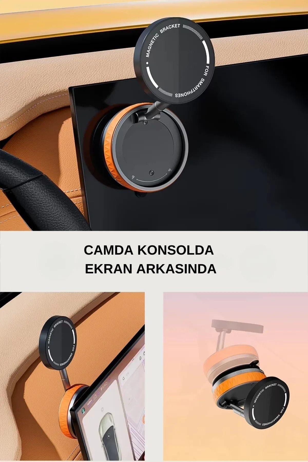 Kablosuz Araç İçi Cep Telefonu Tutucu Araç içi Montaj Süper Güçlü Vakumlu Manyetik Telefon Tutuc