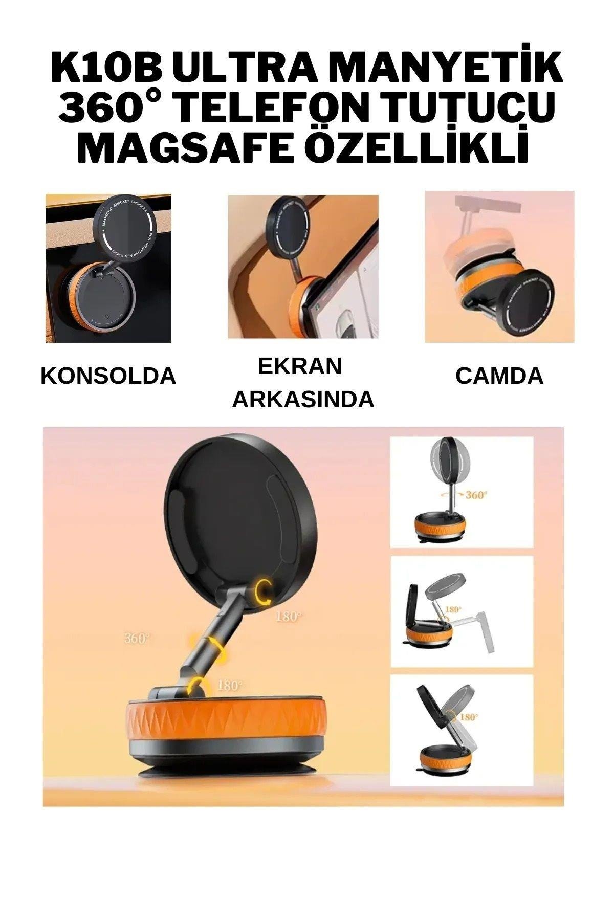 Kablosuz Araç İçi Cep Telefonu Tutucu Araç içi Montaj Süper Güçlü Vakumlu Manyetik Telefon Tutuc
