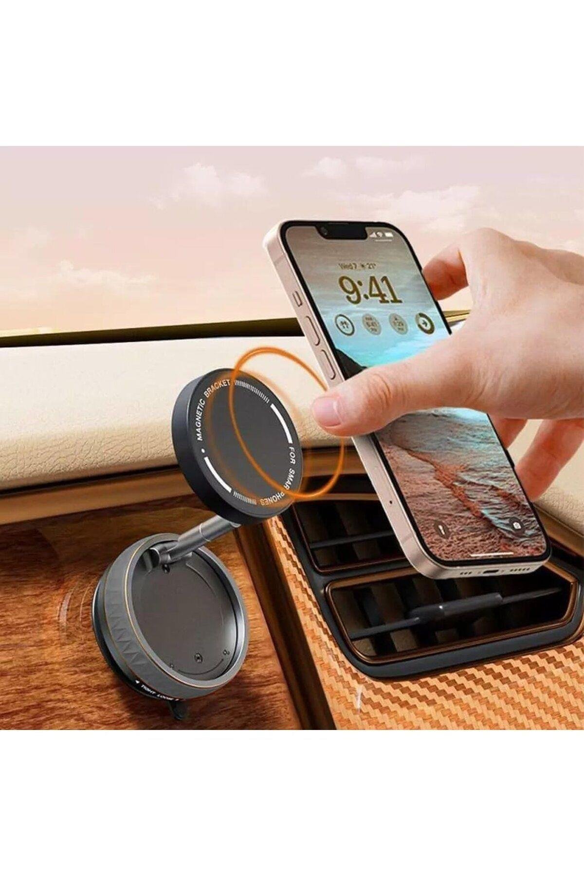 Kablosuz Araç İçi Cep Telefonu Tutucu Araç içi Montaj Süper Güçlü Vakumlu Manyetik Telefon Tutuc