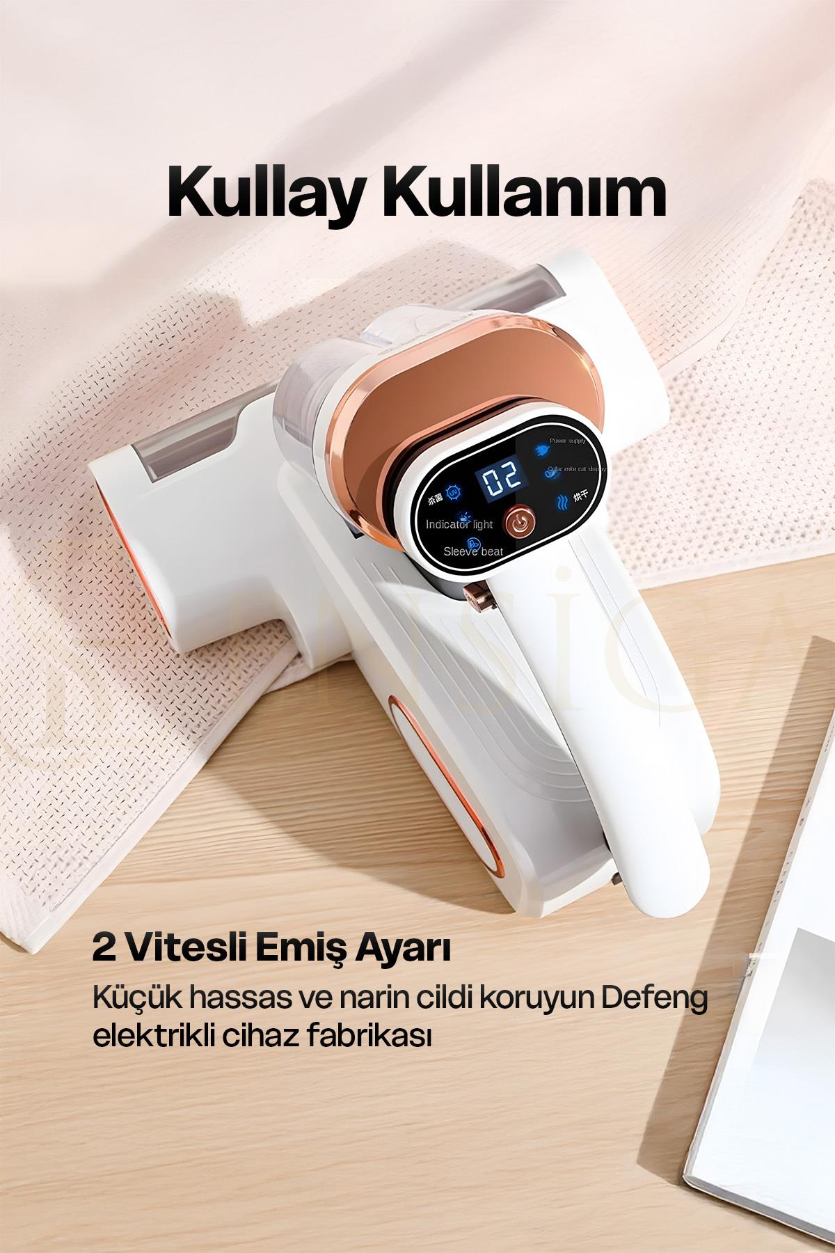 Kablosuz Yeni Tasarım UV Işık ve Hepa Filtre ile OEM Yatak Temizleyici Yatak Toz Elektrikli Süpürge