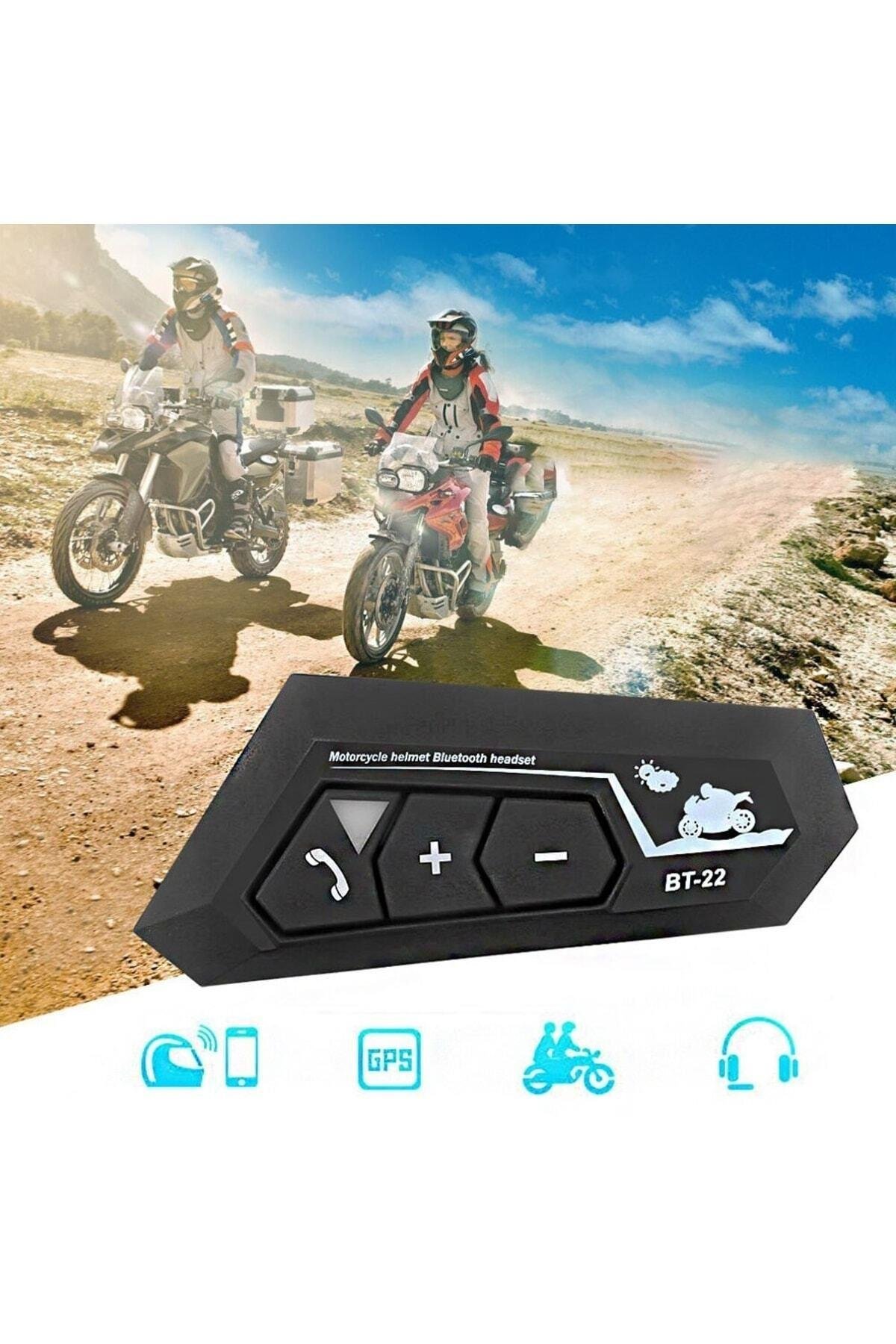 Kask Kulaklık Bt22 Bluetooth Motosiklet Kulaklık 5.0 Bluetooth Intercom Motosiklet Kulaklık
