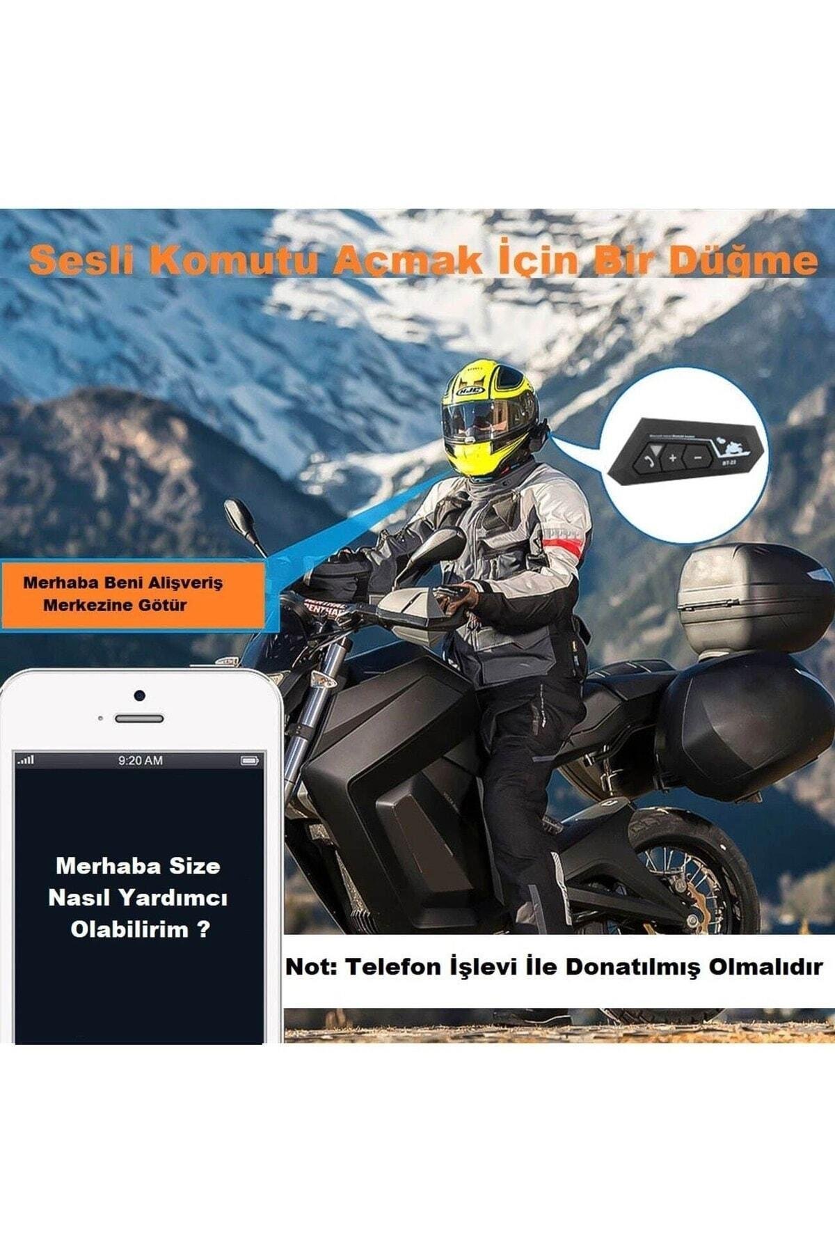 Kask Kulaklık Bt22 Bluetooth Motosiklet Kulaklık 5.0 Bluetooth Intercom Motosiklet Kulaklık