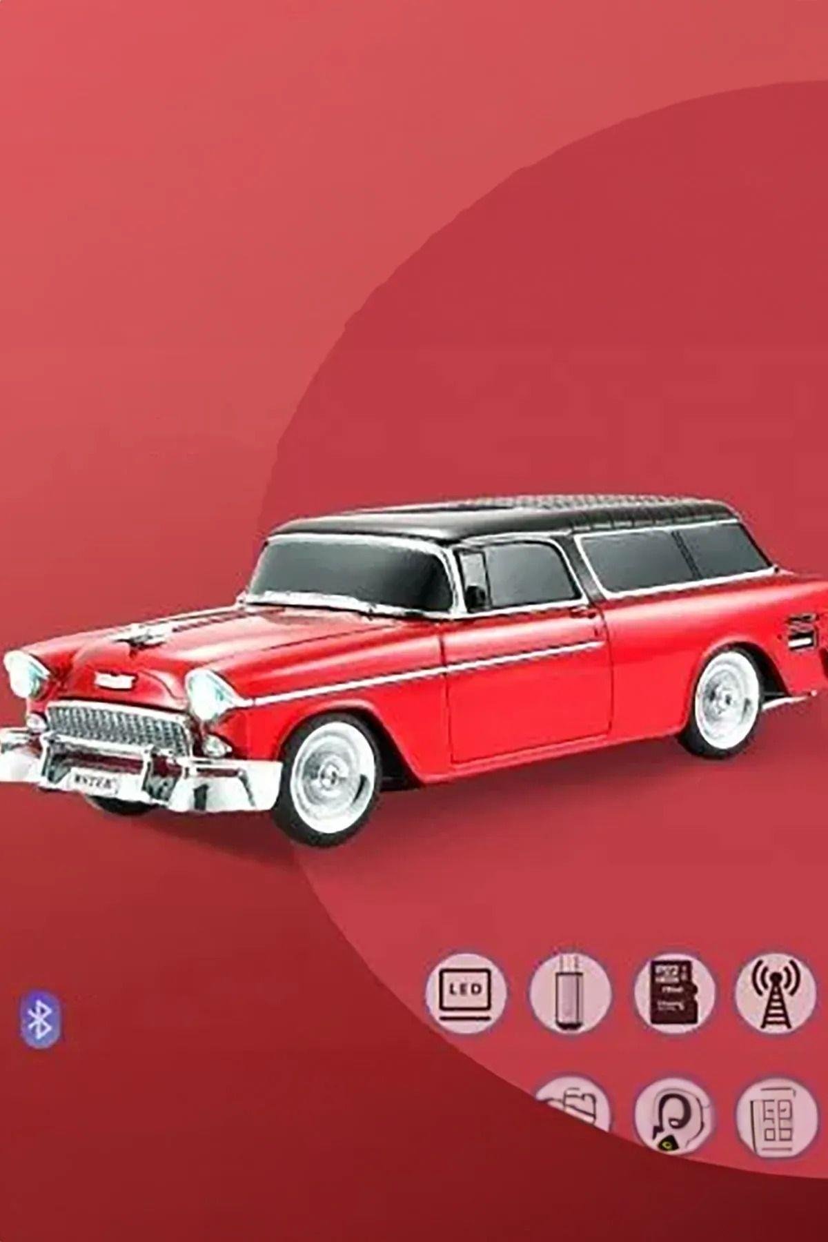 Klasik Araba Usb-Tf-Fm Radyo Bluetooth Hoparlör Dekoratif Müzik Kutusu Araba
