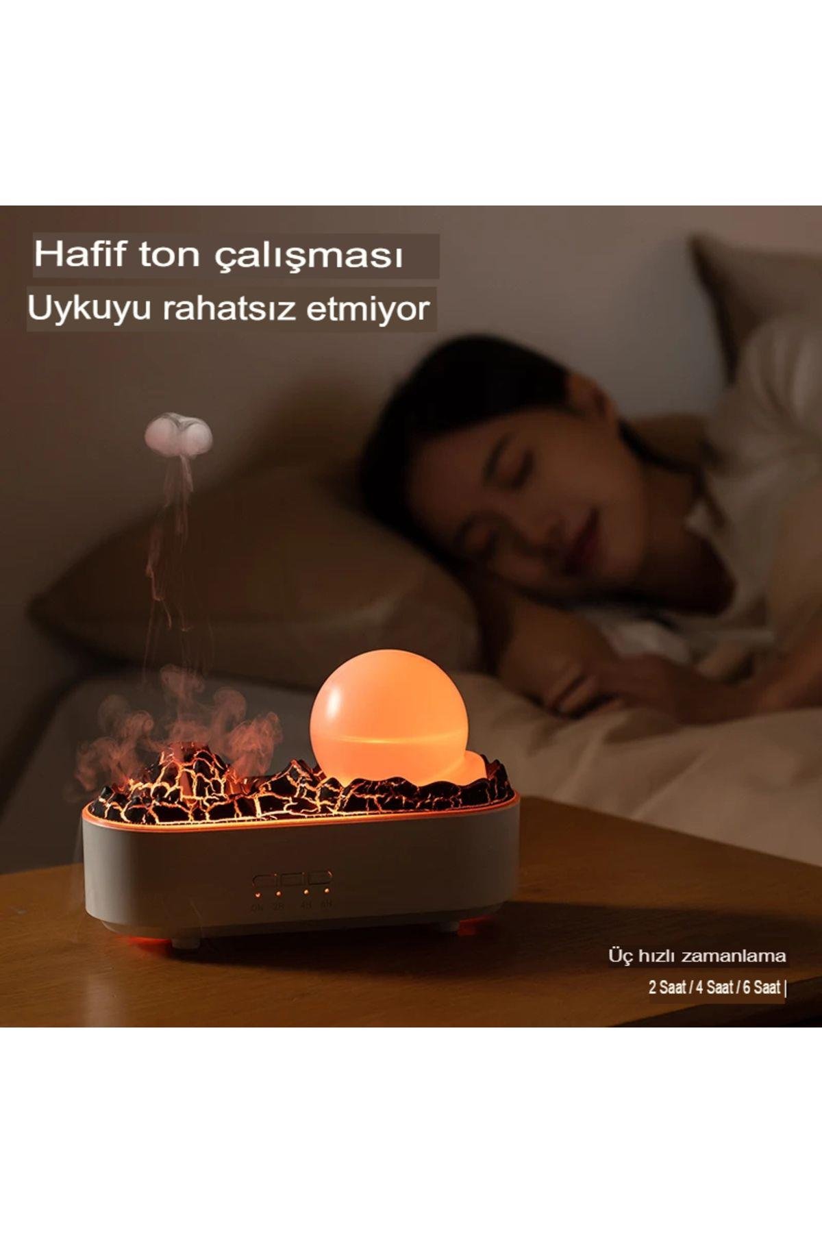 Lav volkan nemlendirici USB Aroma alev lambası masaüstü USB ultrasonik aromaterapi uçucu yağ difüzör