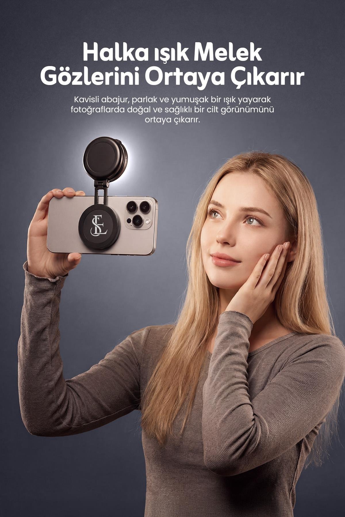 LED Selfie Ring Light Telefon Selfie Işığı