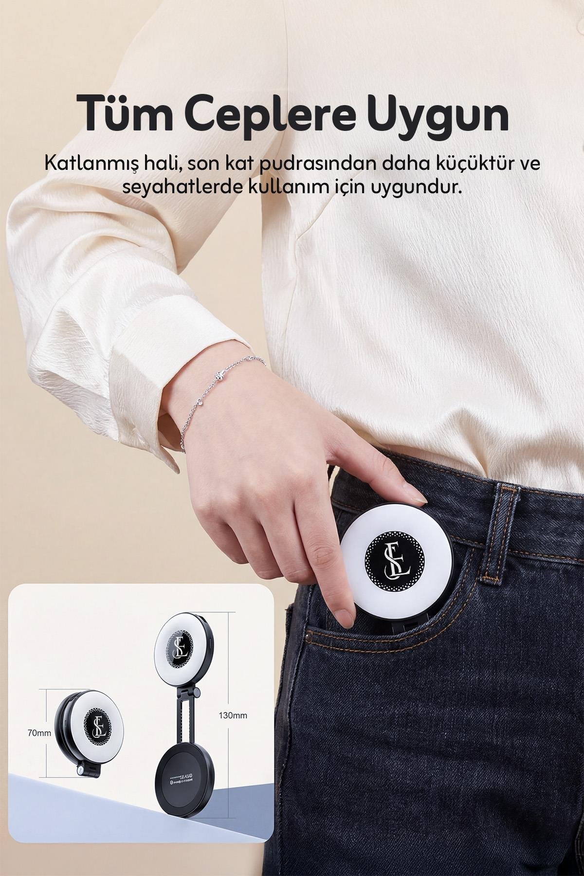 LED Selfie Ring Light Telefon Selfie Işığı