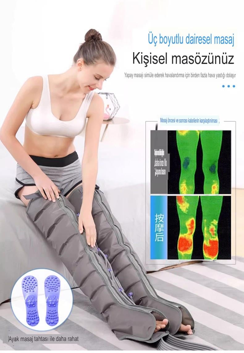 lenf drenaj bacak Kol masajı, Bel hava sıkıştırma masajı, dolaşım ayak bilekleri, ağrı rahatlatıcı