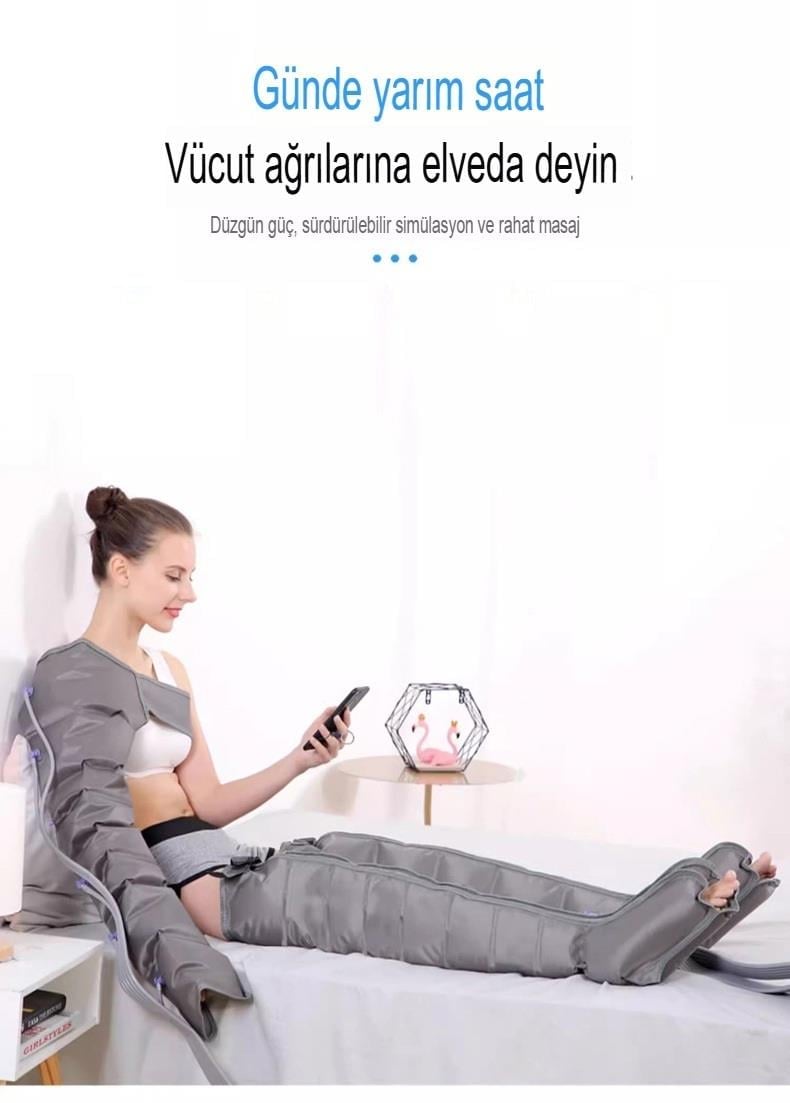 lenf drenaj bacak Kol masajı, Bel hava sıkıştırma masajı, dolaşım ayak bilekleri, ağrı rahatlatıcı
