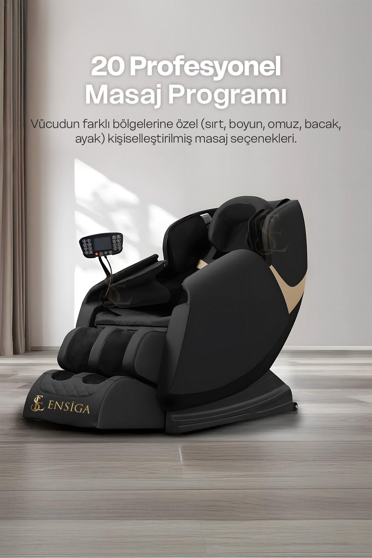 Luxury Profesyonel Isıtmalı Masaj Koltuğu Tüm Vucud Bel Sırt Kol Omuz Kalça Boyun Kafa Masajı