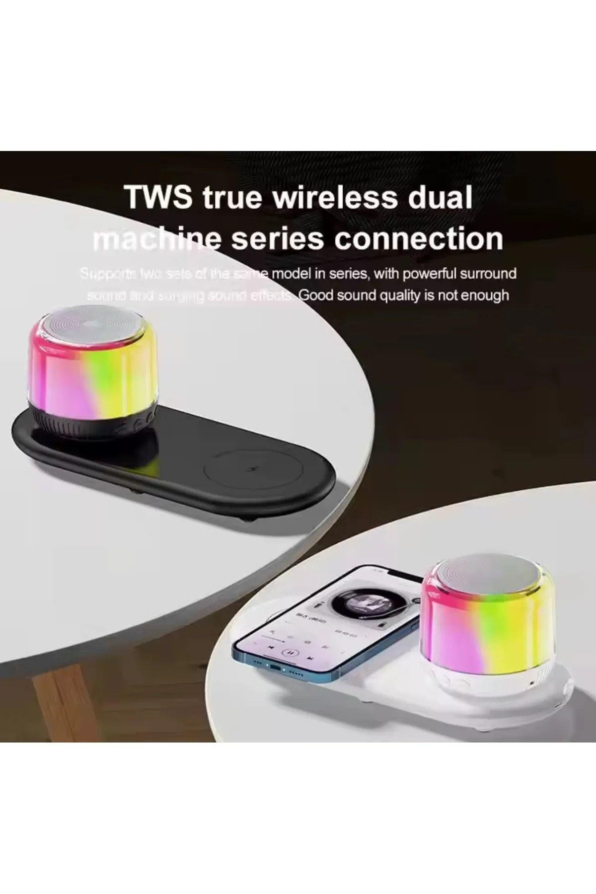 MagSafe Şarj Stantlı Kablosuz RGB Hoparlör