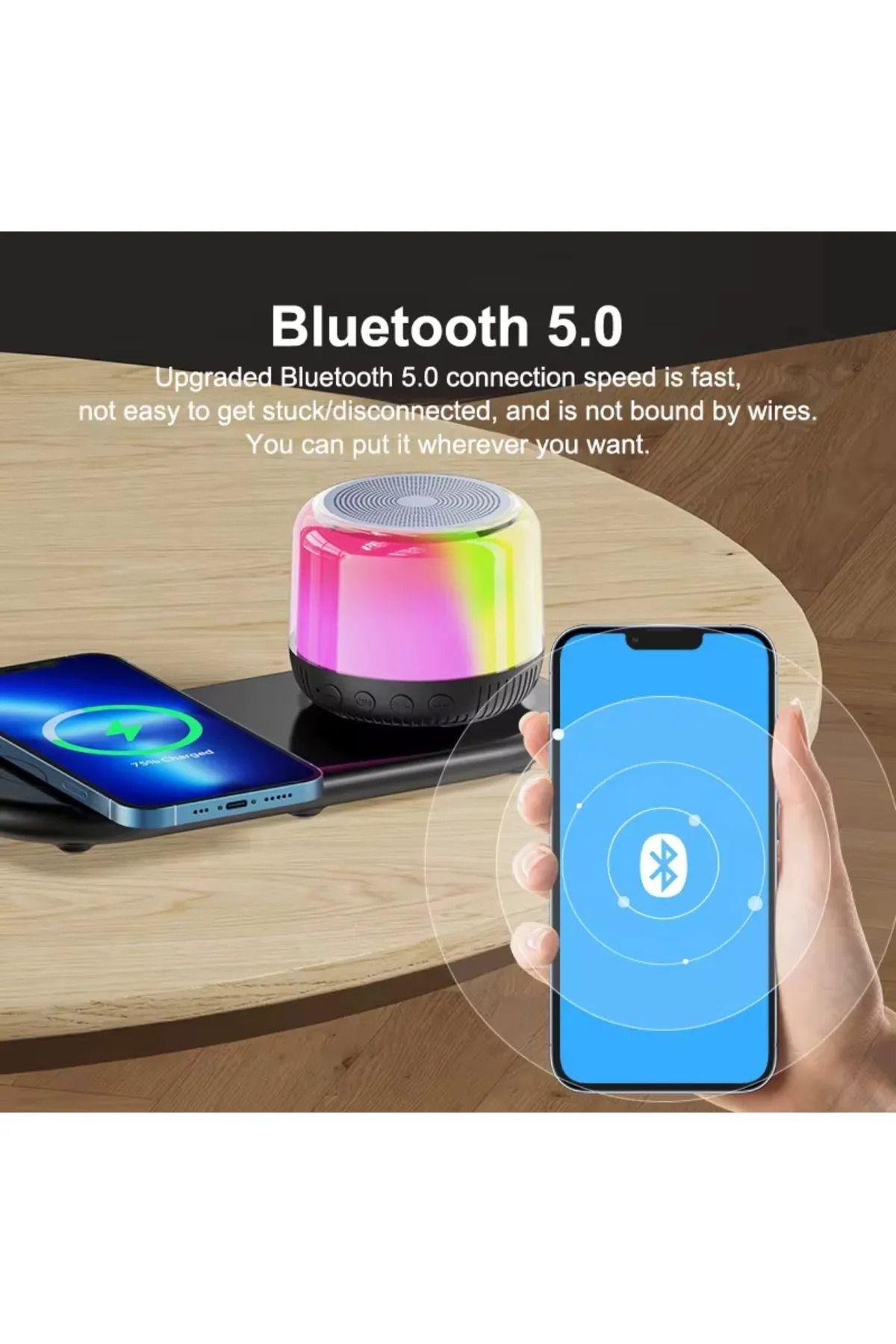 MagSafe Şarj Stantlı Kablosuz RGB Hoparlör