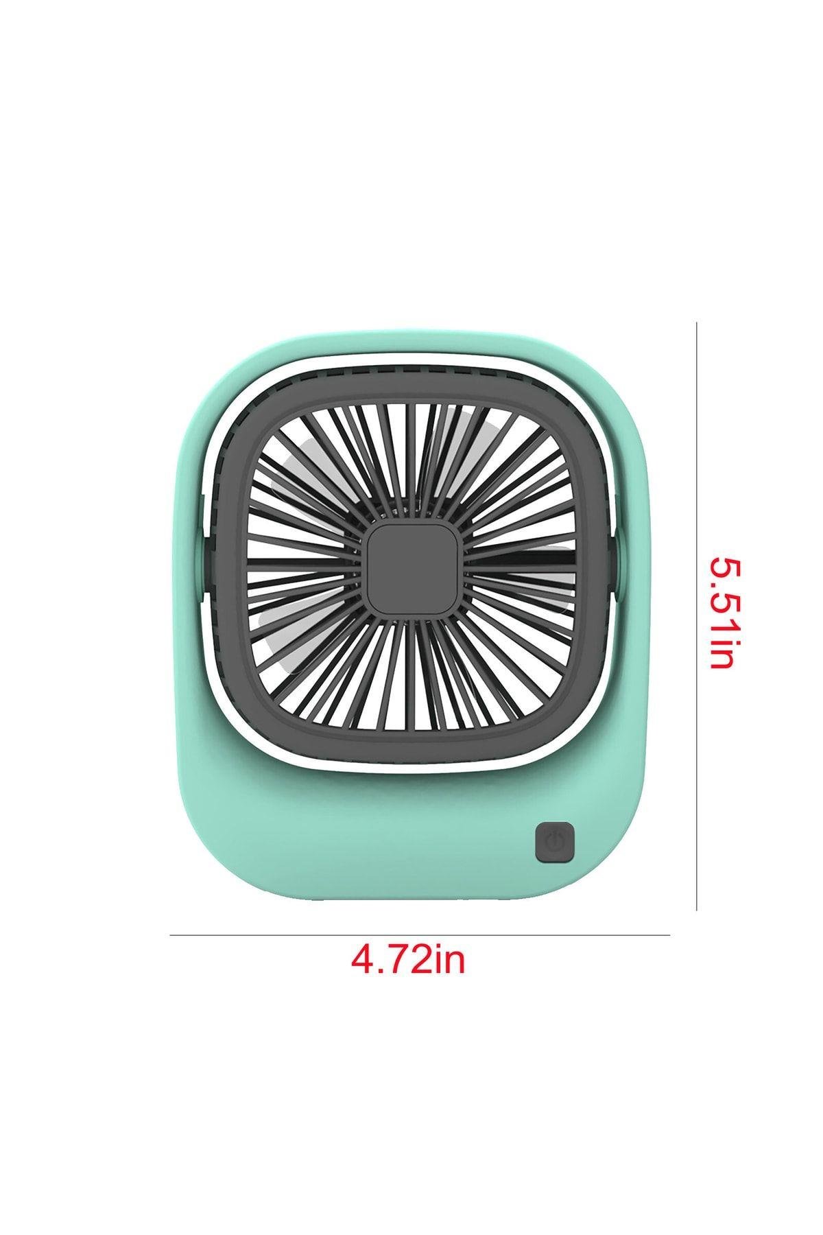 Masa Fanı Mini Taşınabilir Usb Şarj Fanı Salınımlı 90° Eğimli Fan