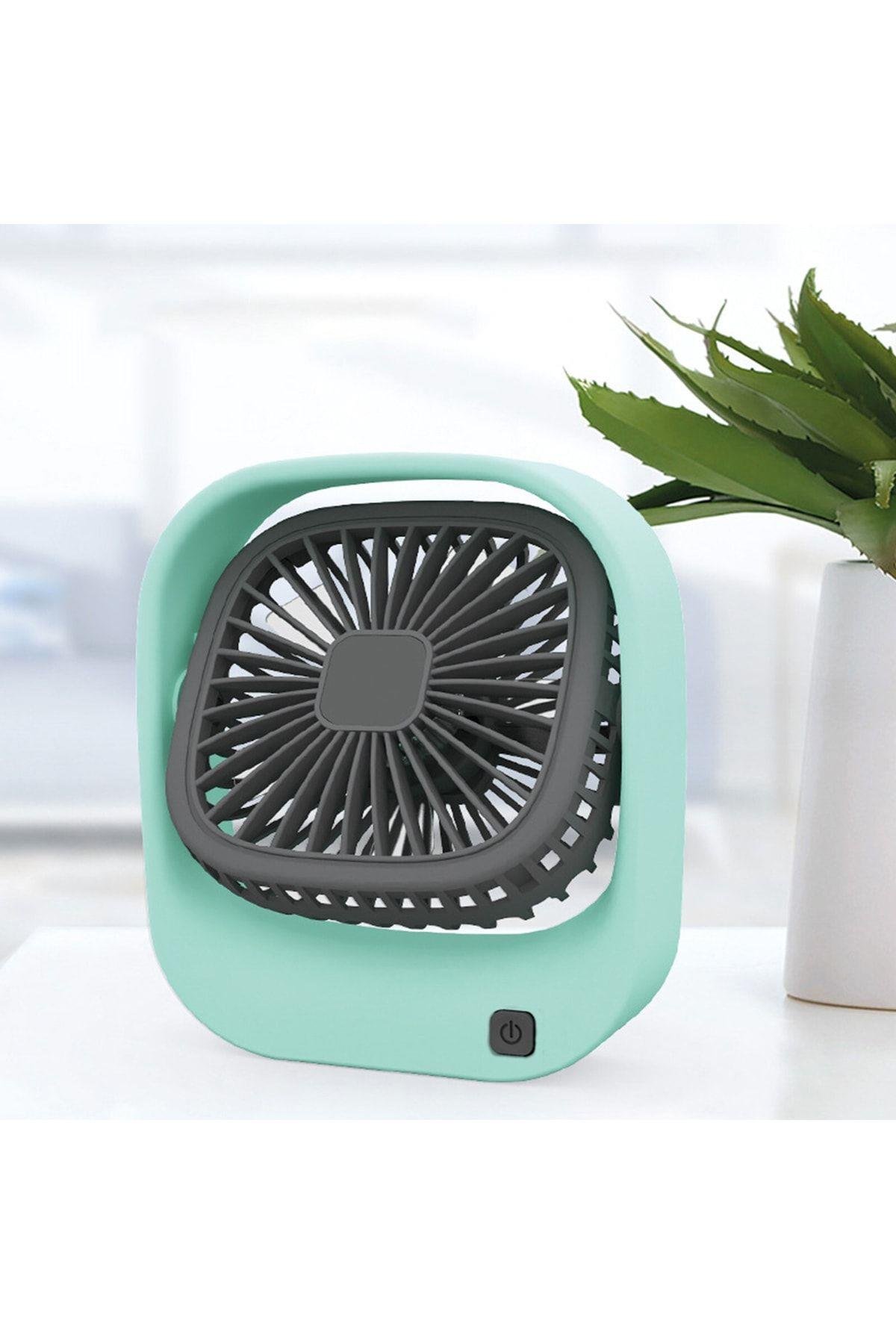 Masa Fanı Mini Taşınabilir Usb Şarj Fanı Salınımlı 90° Eğimli Fan