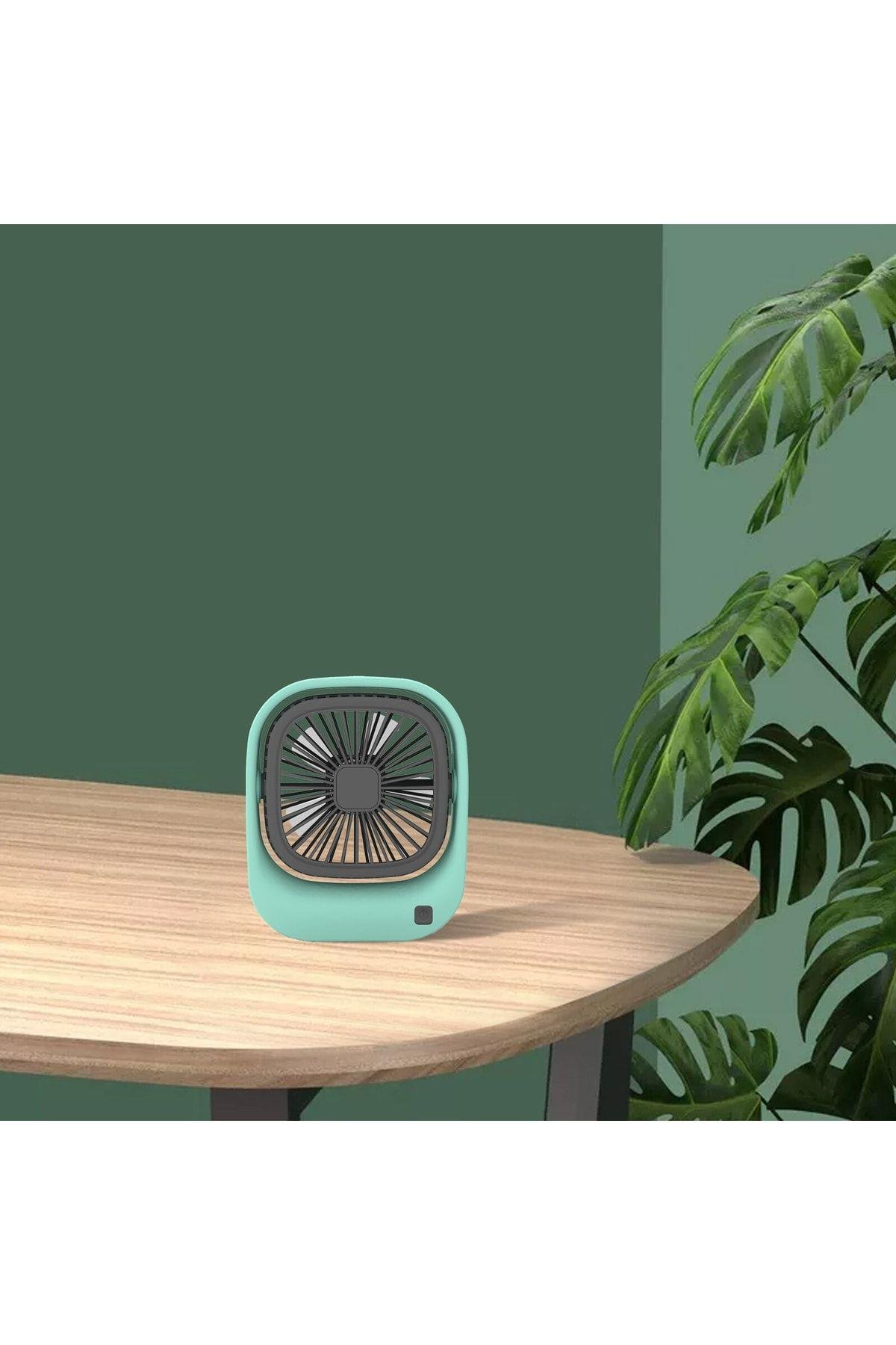 Masa Fanı Mini Taşınabilir Usb Şarj Fanı Salınımlı 90° Eğimli Fan
