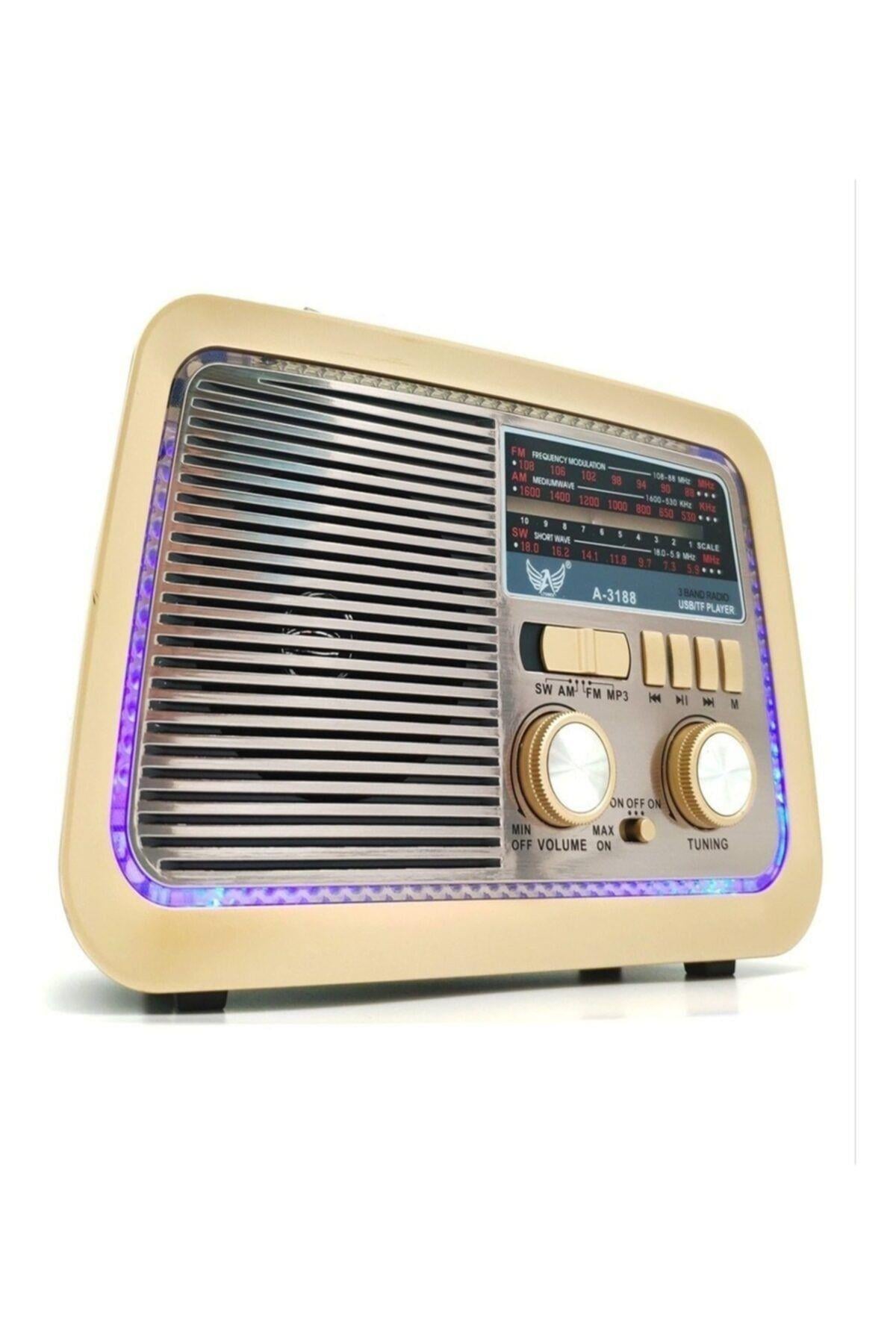 Nostalji Klasik Radyo Ahşap Usb Bluetooth 3 Band Klasik Radyo