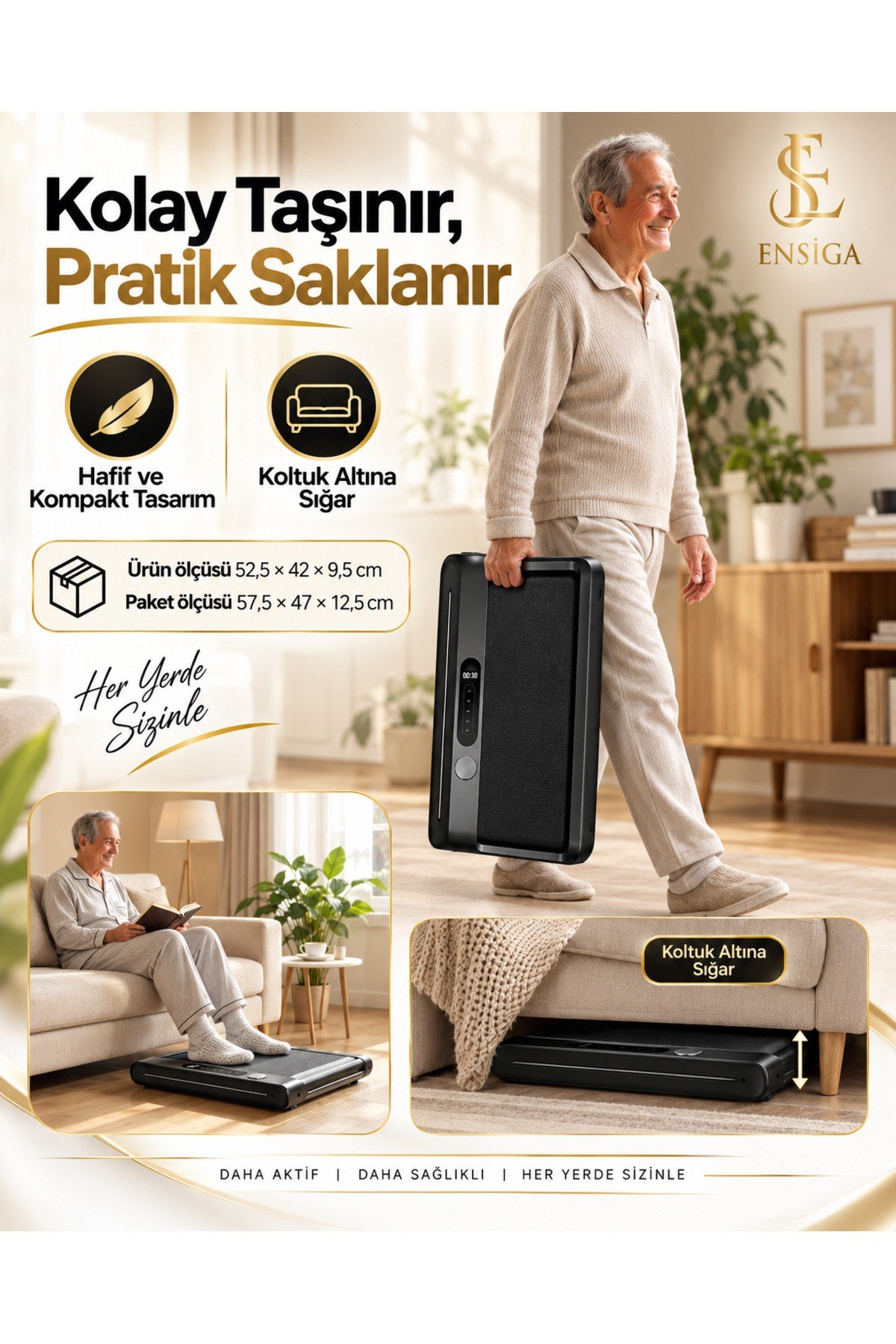 Oturarak Kullanılan 4 Kademeli LCD Ekranlı Ayak Egzersiz ve Masaj Cihazı Oto Walk