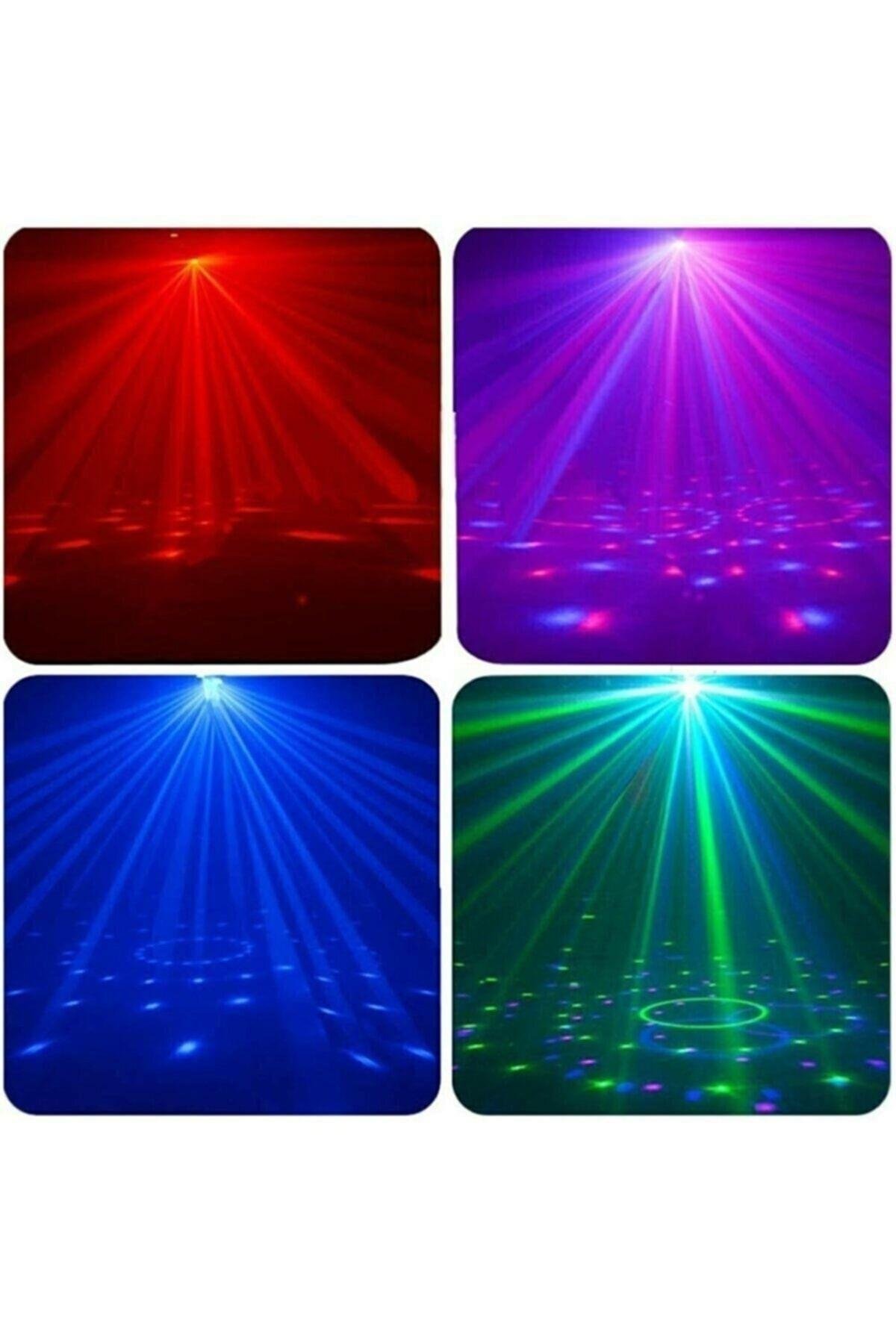 Parti Işıkları Disko Topu Işıkları, Led 2'si 1 Rgb 7 Renk Dj Ekipmanı Flaş Işığı Sese Duyarlı