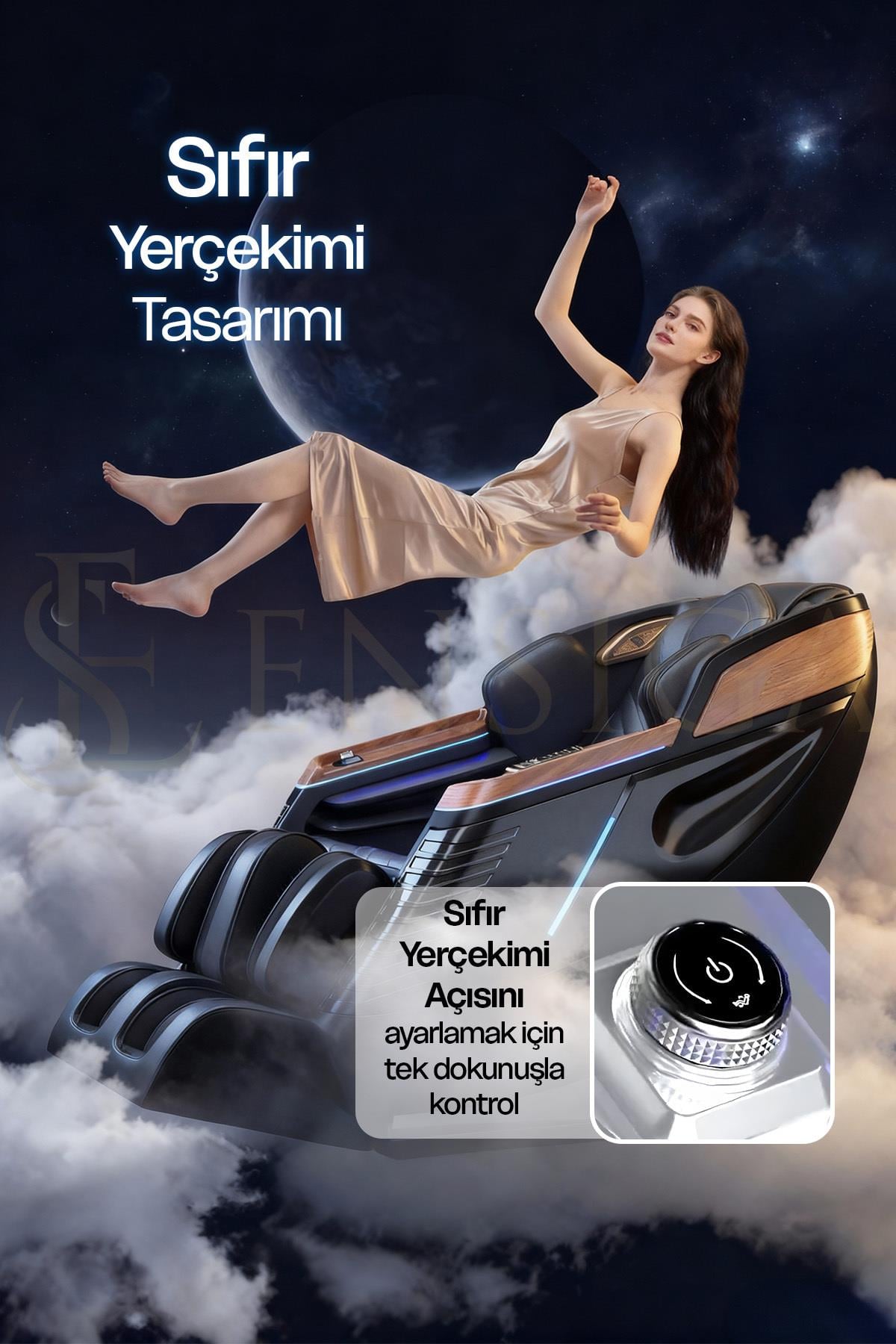 Premıum Tüm Vücut Sıfır Yerçekimi Baş Hava Yastıklı İkili Çekirdek Elektrikli Lüks Masaj Koltuğu