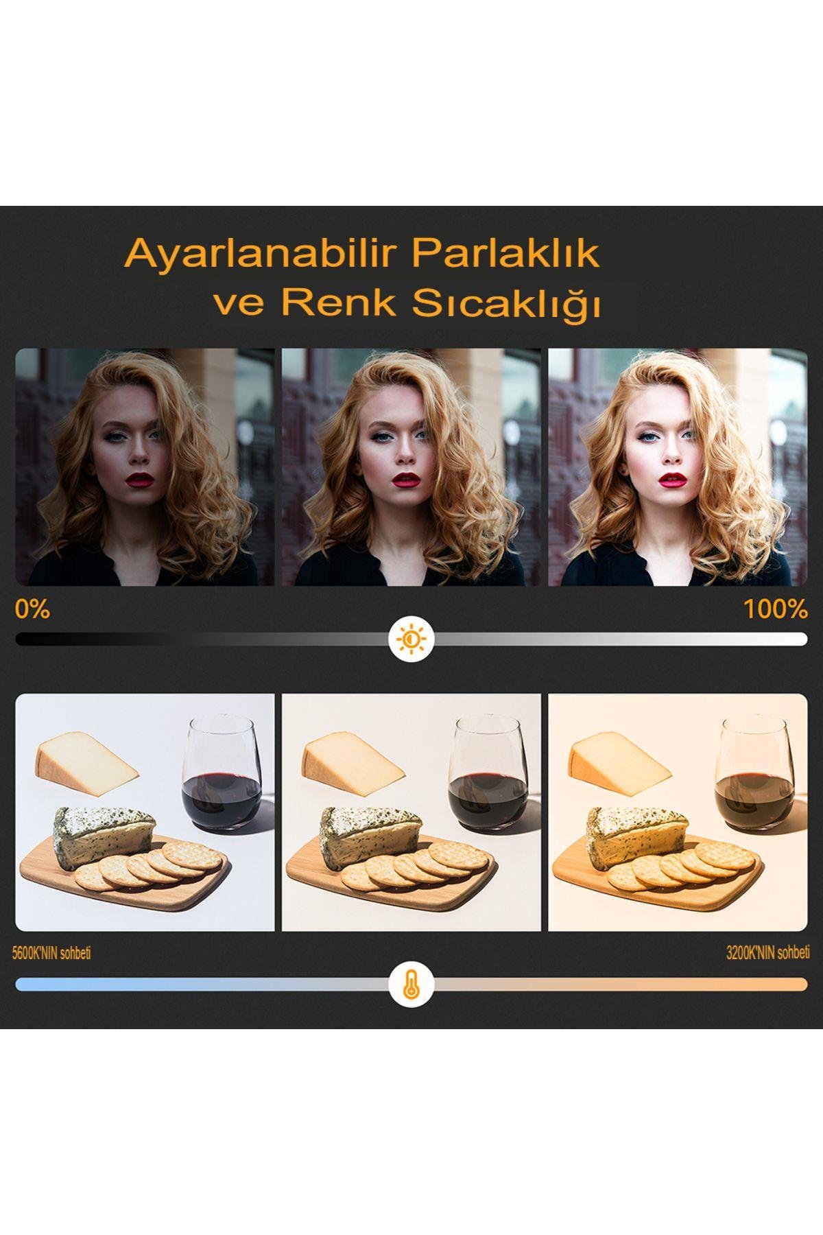 Rgb Bataryalı 800 Led Fotoğraf Stüdyo Vlog Röportoj Yayın Çekim Işığı Tripodlu Led