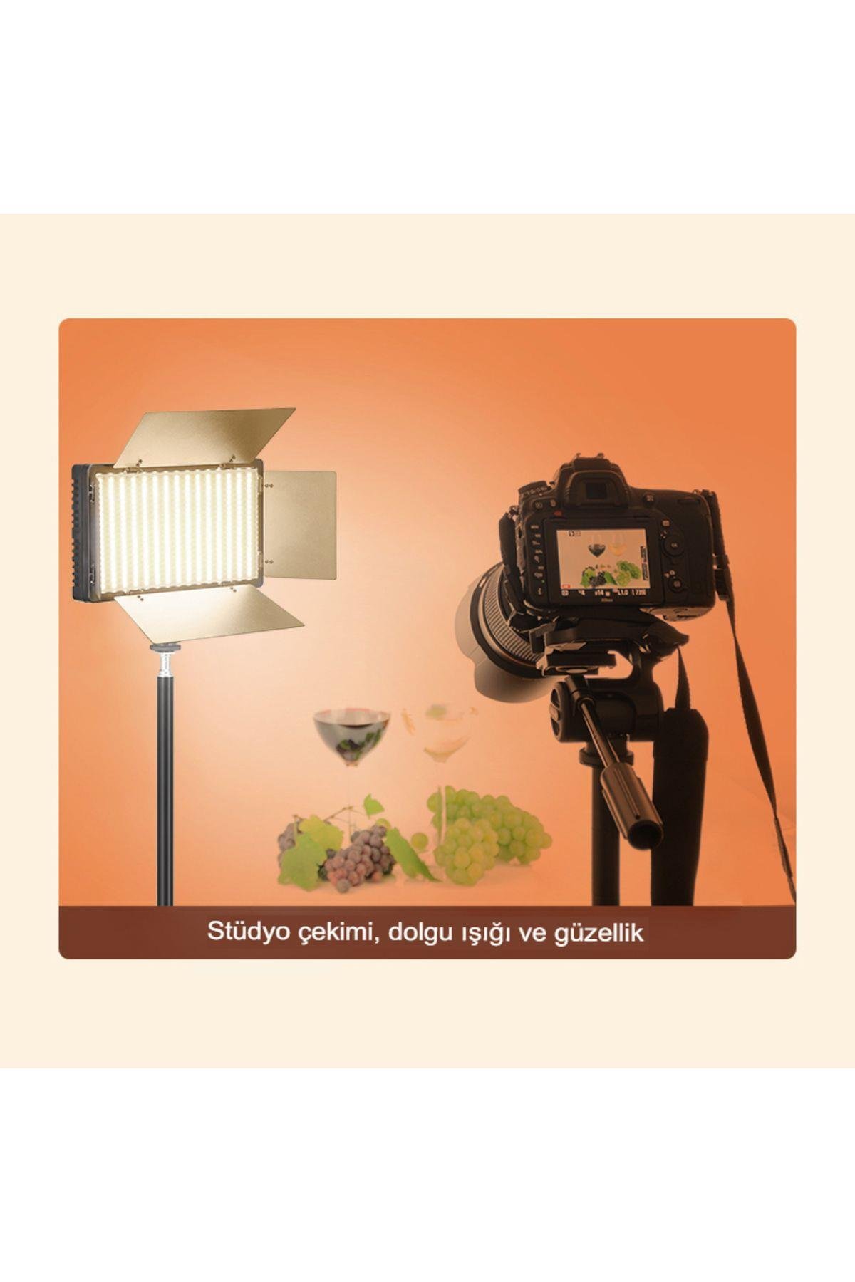 Rgb Bataryalı 800 Led Fotoğraf Stüdyo Vlog Röportoj Yayın Çekim Işığı Tripodlu Led