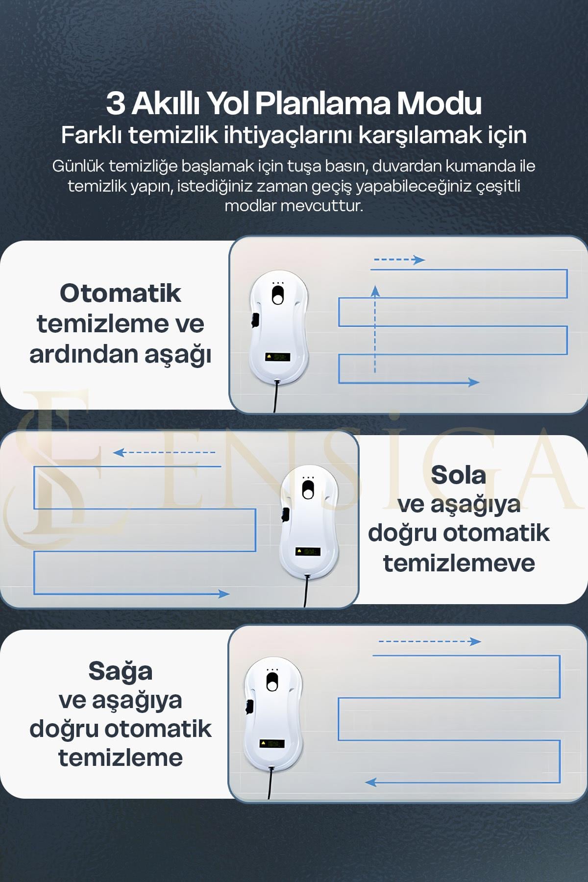Robot Pencere Temizleme Makinesi | Uzaktan Kumandalı | 2800Pa Akıllı Cam Temizleme Robotu,