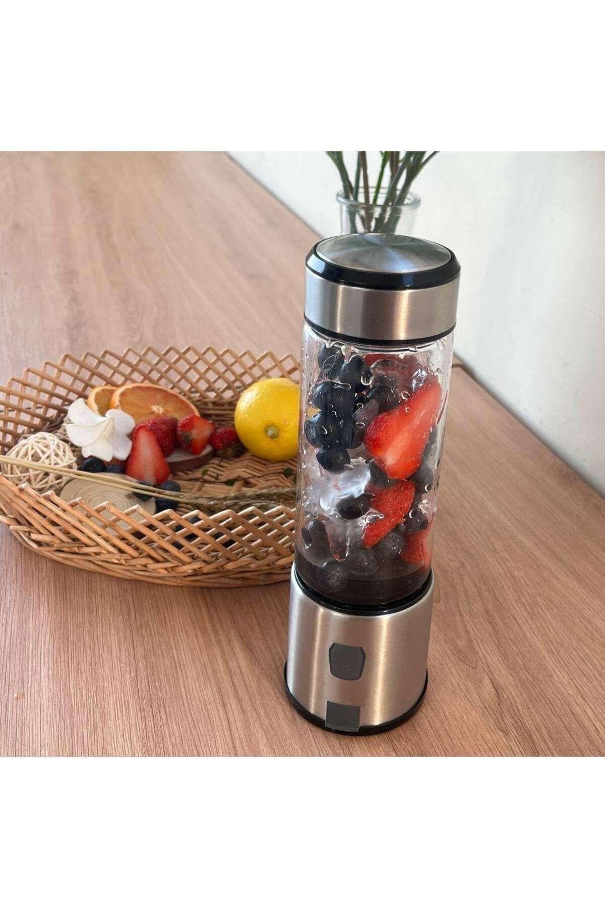 Şarjlı 4 bıçaklı metal Blender özelleştirilmiş taşınabilir yüzlü OEM kişisel USB mini blender