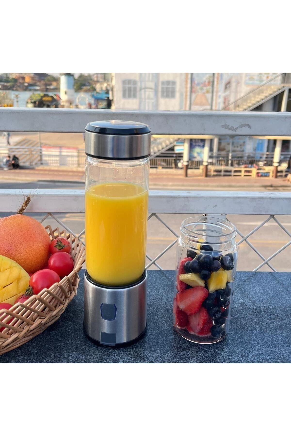 Şarjlı 4 bıçaklı metal Blender özelleştirilmiş taşınabilir yüzlü OEM kişisel USB mini blender