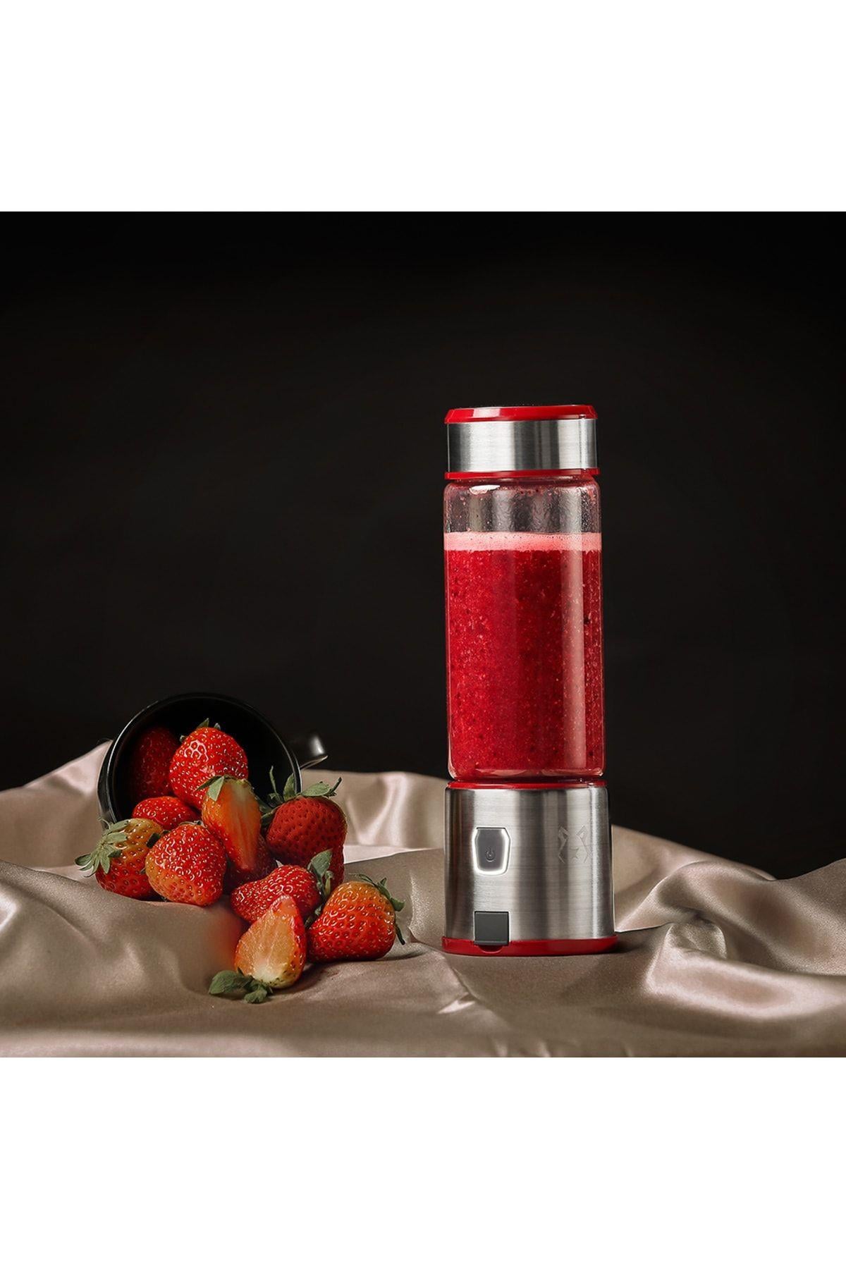 Şarjlı 4 bıçaklı metal Blender özelleştirilmiş taşınabilir yüzlü OEM kişisel USB mini blender
