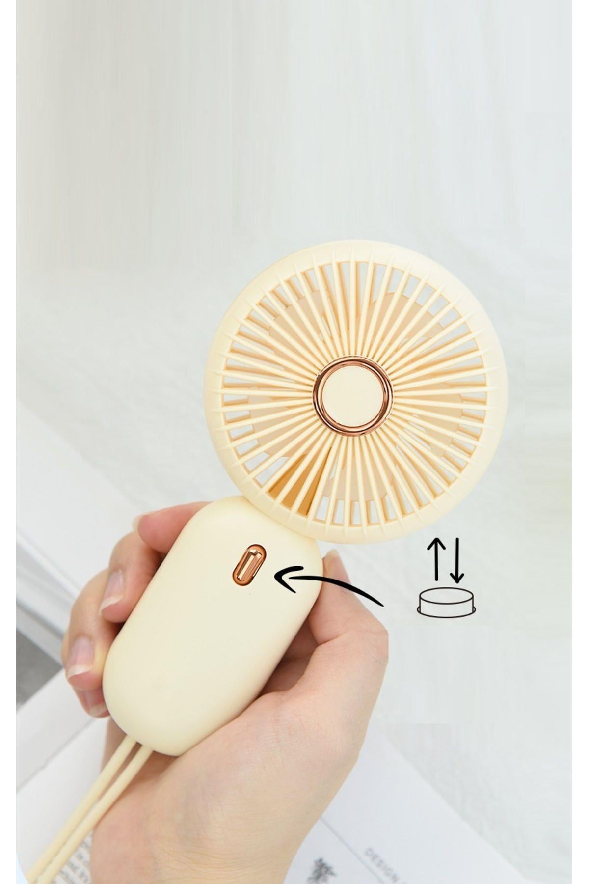 Şarjlı Masa Ve El Fan Taşınabilir Şarjlı Edilebilir Mini El fan