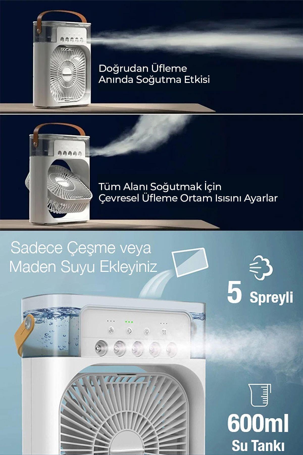 Şarjlı Masa Ve El Fan Taşınabilir Şarjlı Edilebilir Mini El fan