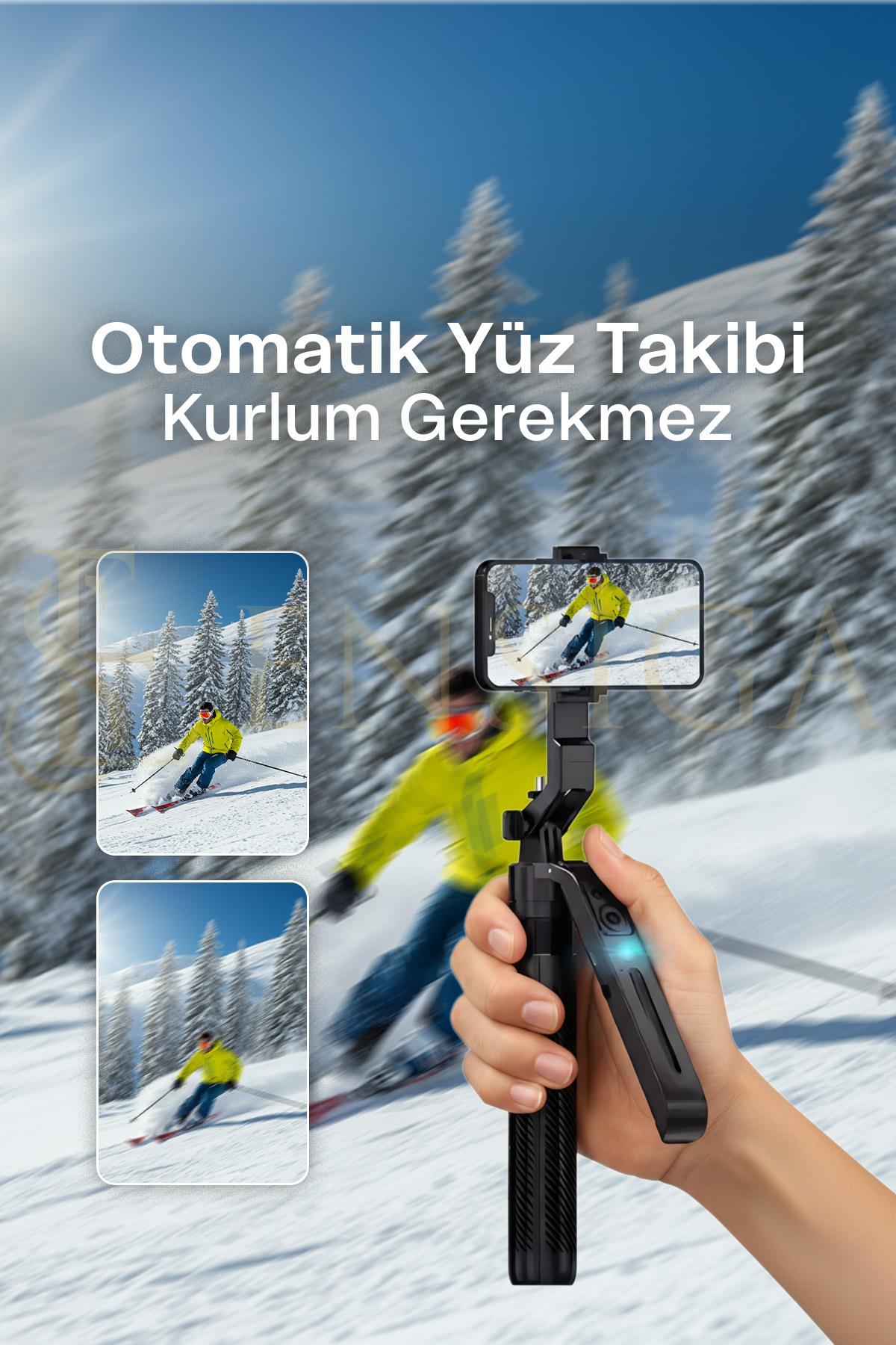 Sistemli Çok Amaçlı Bluetooth Kumandalı Akıllı Tripod + Selfie Çubuğu 180cm