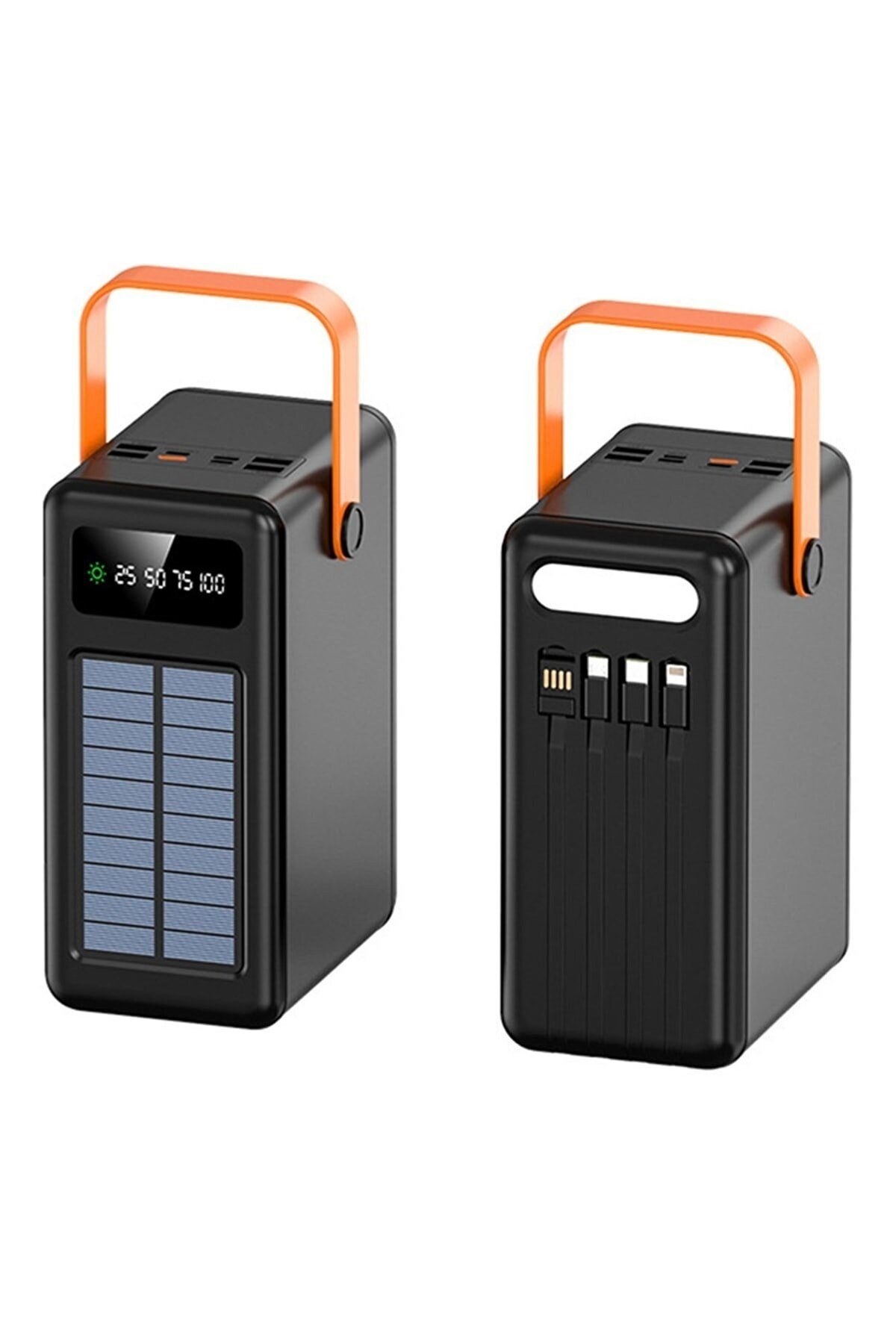 Solar 50.000 Mah Hızlı Şarj Powerbank Led Ekran Göstergeli Işıklı Batarya Şarj Aleti