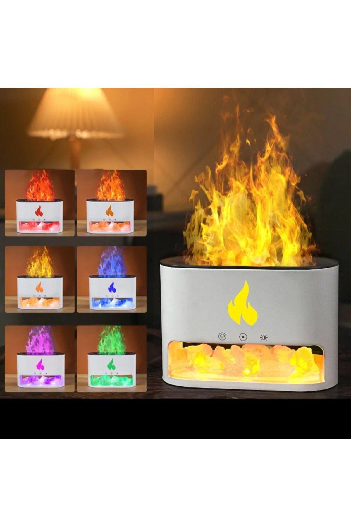 Taşınabilir 250ml Kapasiteli Led Modlu Aroma Yayıcı Tuz Hediyeli Hava Nemlendirici