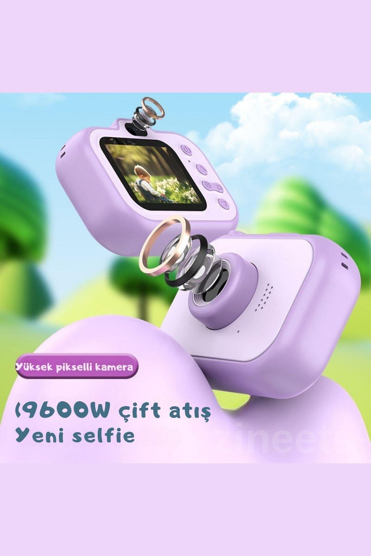 Tripodlu Mini 1080p Hd Çocuk Kamera Dijital Fotoğraf Makinesi 2.0 Inç Ekran