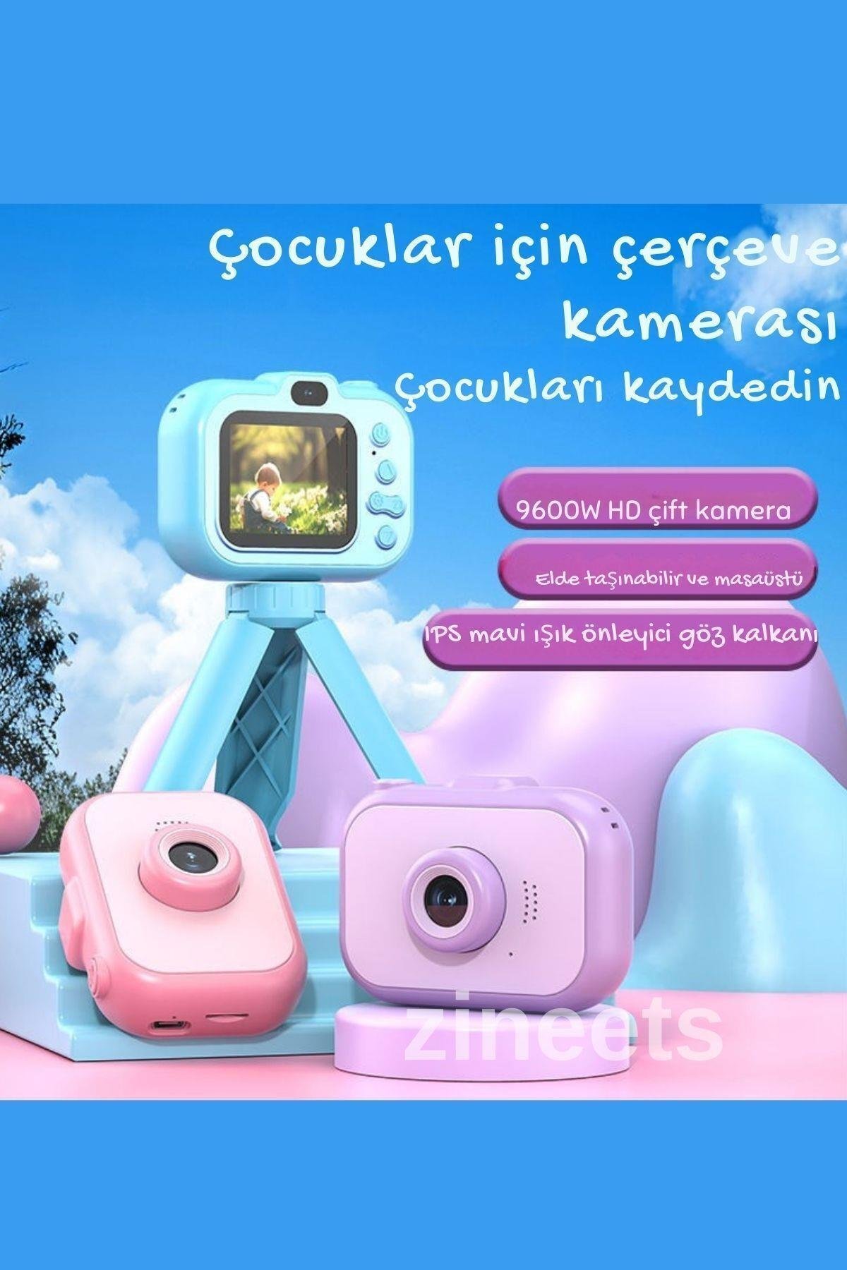 Tripodlu Mini 1080p Hd Çocuk Kamera Dijital Fotoğraf Makinesi 2.0 Inç Ekran