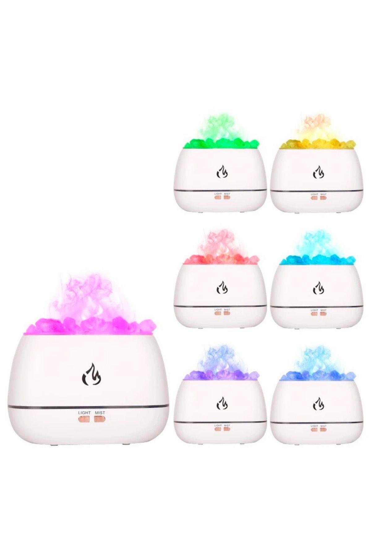 Tuz Lambalı  Hava Nemlendirici Tuz Hediyeli Humidifier 200 ml Salt Lamp Ultrasonik Gece Lambası