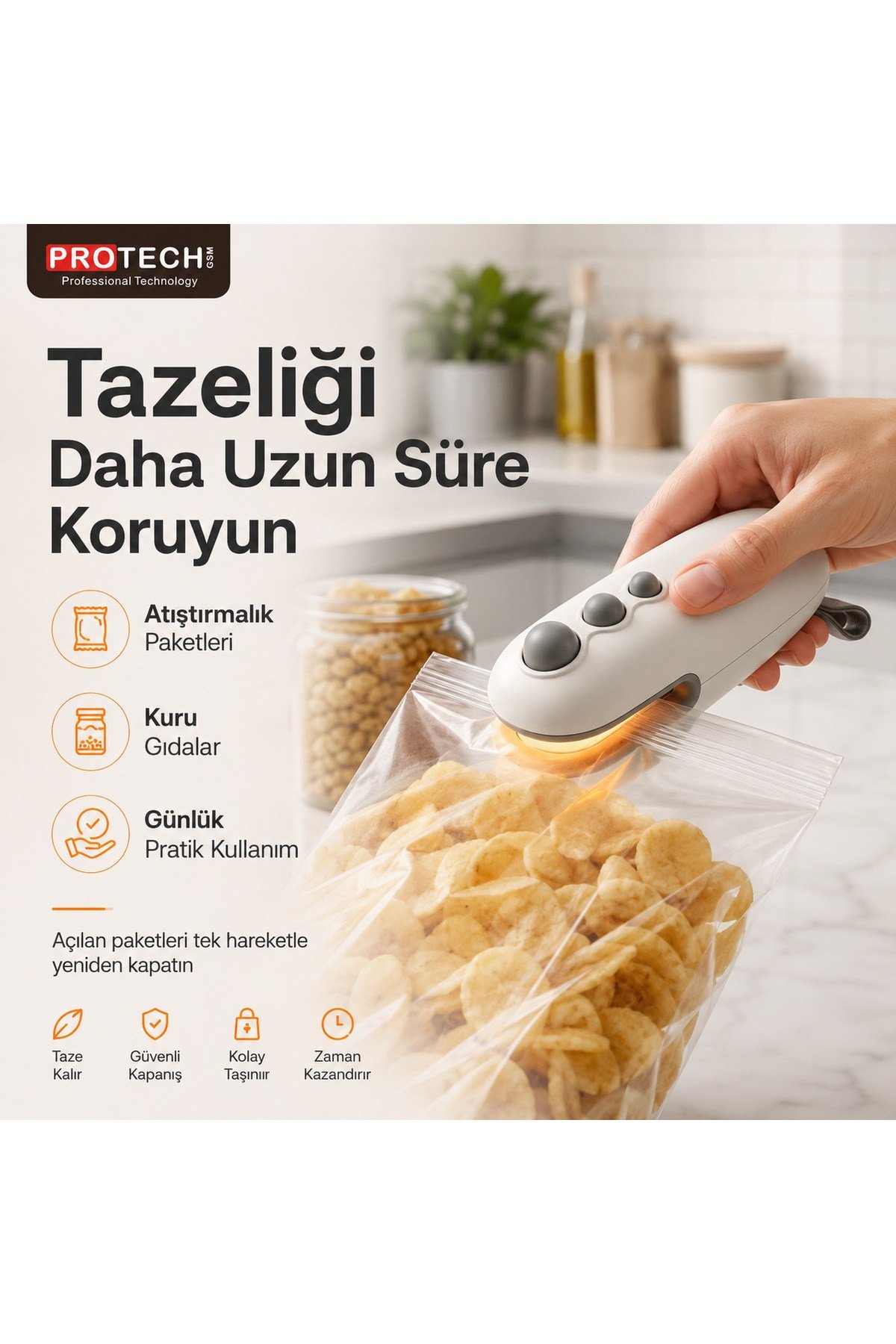 Type-C Şarjlı Mini Poşet Yapıştırıcı Manyetik Taşınabilir Paketleme Cihazı