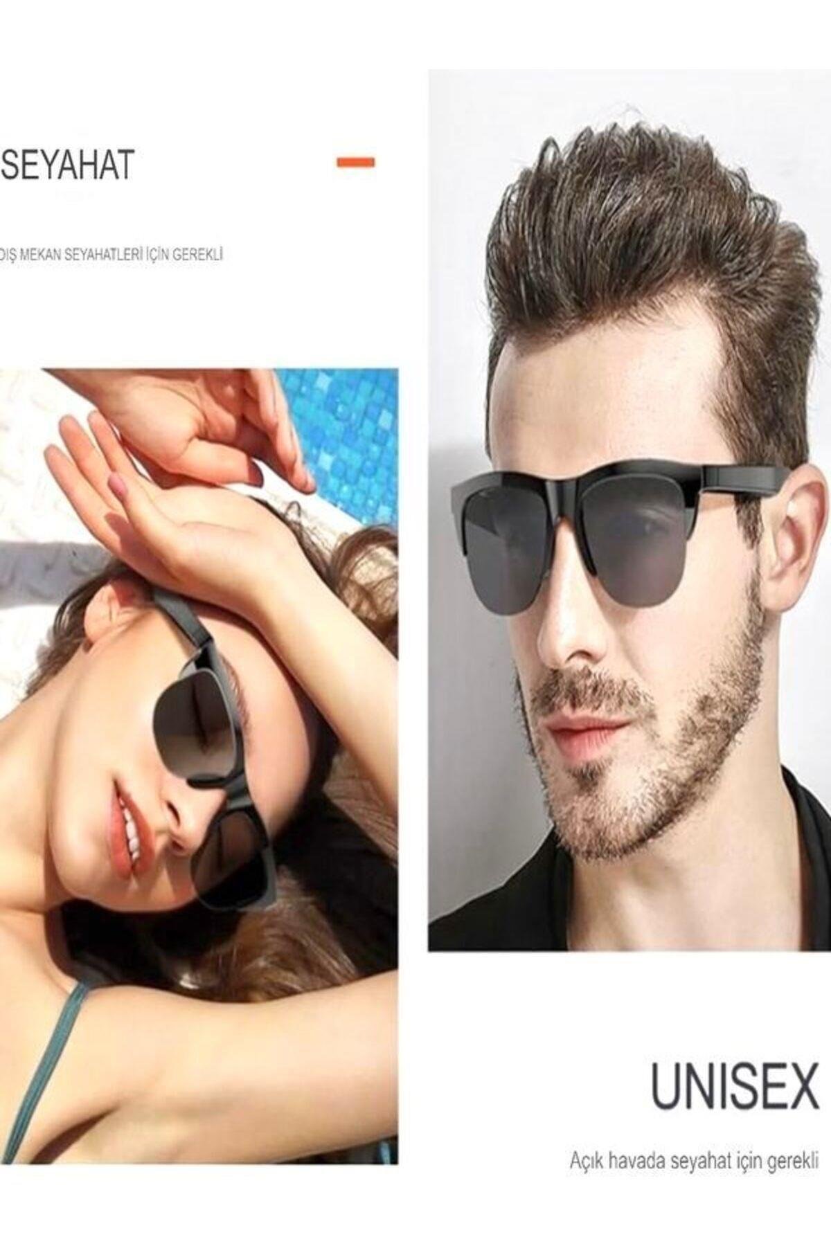 Unisex Bluetooth 5.3 HIFI Çift Hoparlörlü Akıllı UV HD Güneş Gözlüğü - Dokunmatik Kontrol