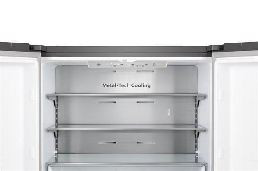 HISENSE RQ758N4SBSE 609 LT. 4 KAPILI GARDIROP TİPİ NO FROST İNOX BUZDOLABI 