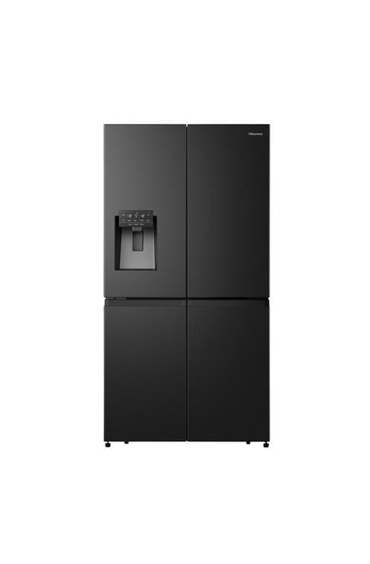 HISENSE RQ760N4SBFE 584 LT. 4 KAPILI GARDIROP TİPİ NO FROST SU/BUZ HAZNELİ SİYAH BUZDOLABI 