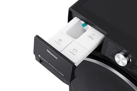 HISENSE WD5S1045BB 10KG YIKAMA 6 KG KURUTMA 1400 DEVİR KURUTMALI SİYAH ÇAMAŞIR MAKİNESİ
